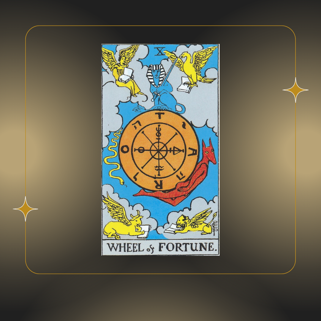Card No: X. Wheel of Fortune – TEVADA Tarot Card No: X. Wheel of Fortune – TEVADA Tarot