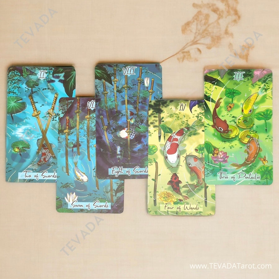 Connect with the spirit of these majestic creatures and experience the power of the Nishikigoi Tarot, a 78-card tarot deck that will guide you on your journey of self-discovery.