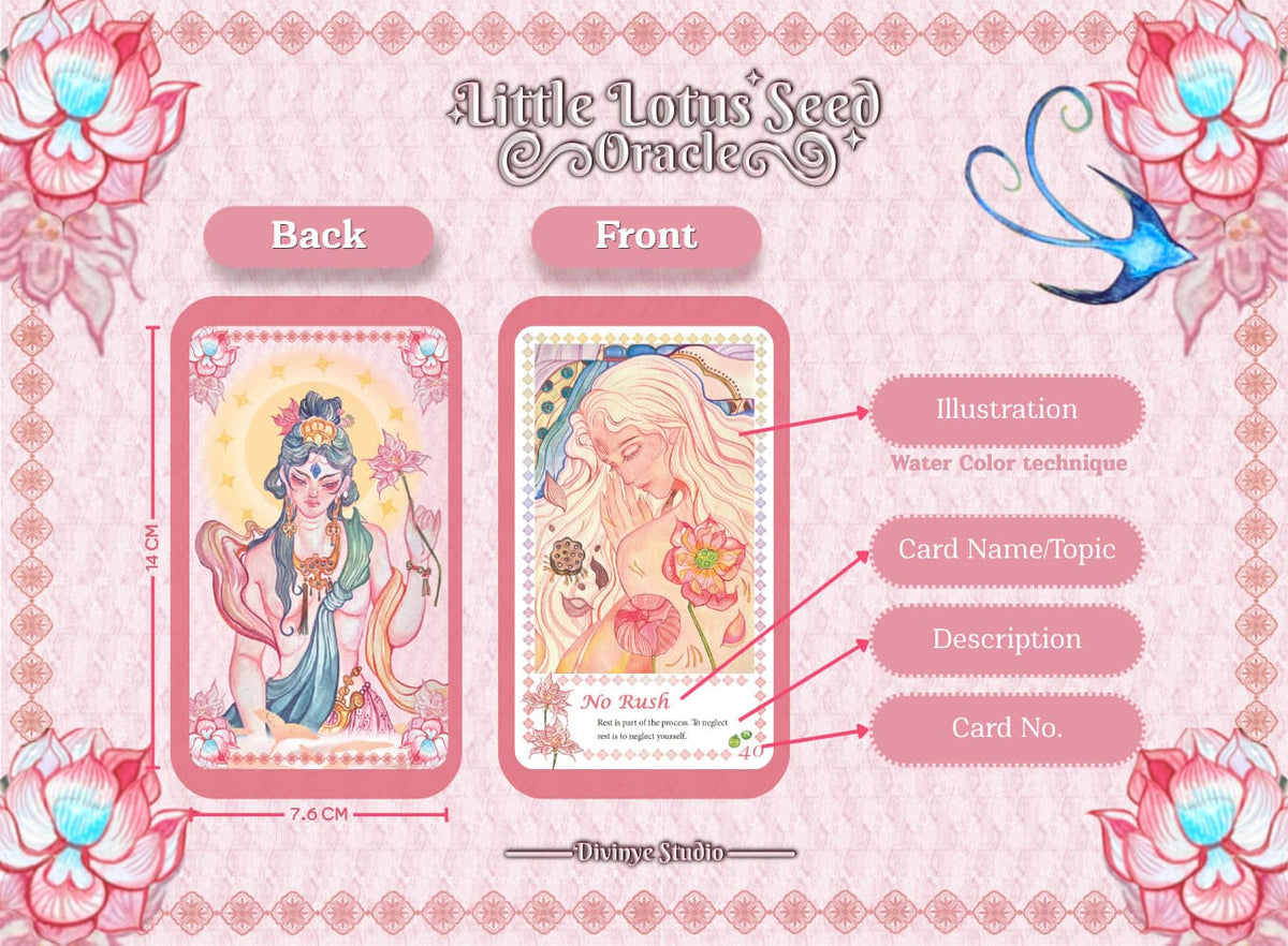Little Lotus Seed Oracle Deck gentle botanical oracle cards for mindfulness and emotional healing