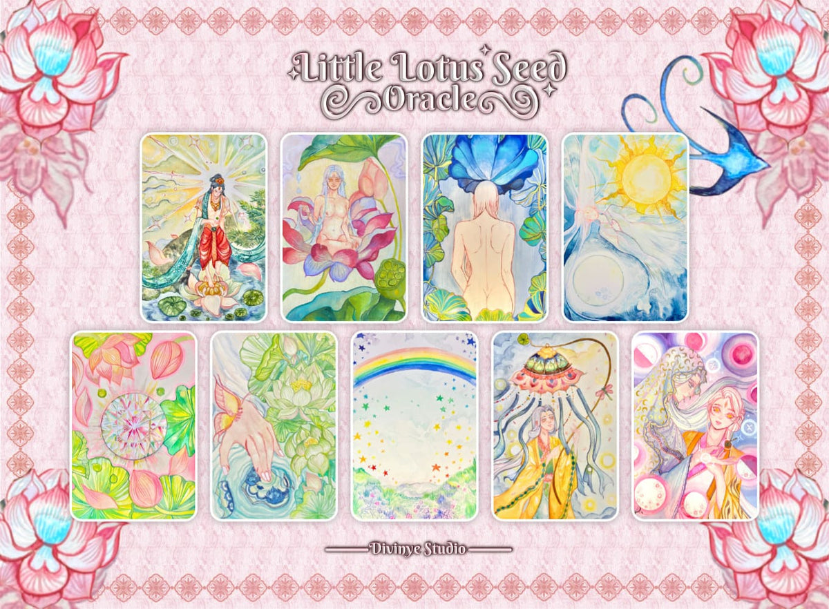Little Lotus Seed Oracle Deck gentle botanical oracle cards for mindfulness and emotional healing