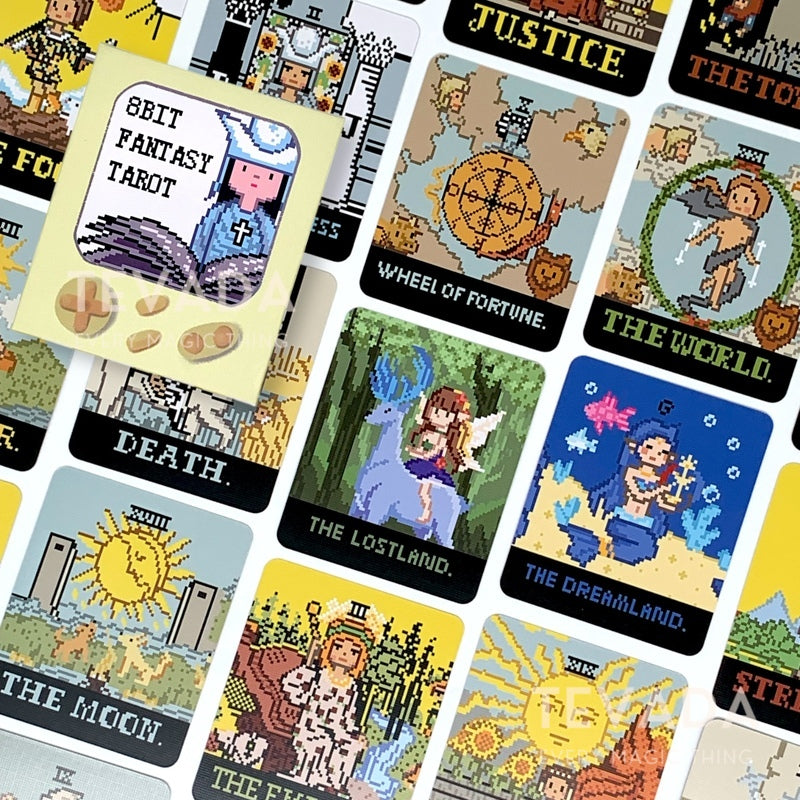 Immerse yourself in the enchanting world of 8-Bit Fantasy Tarot. Vintage vibes meet modern mysticism in this pixel-perfect tarot deck. Unlock your destiny with every shuffle—begin your journey now!