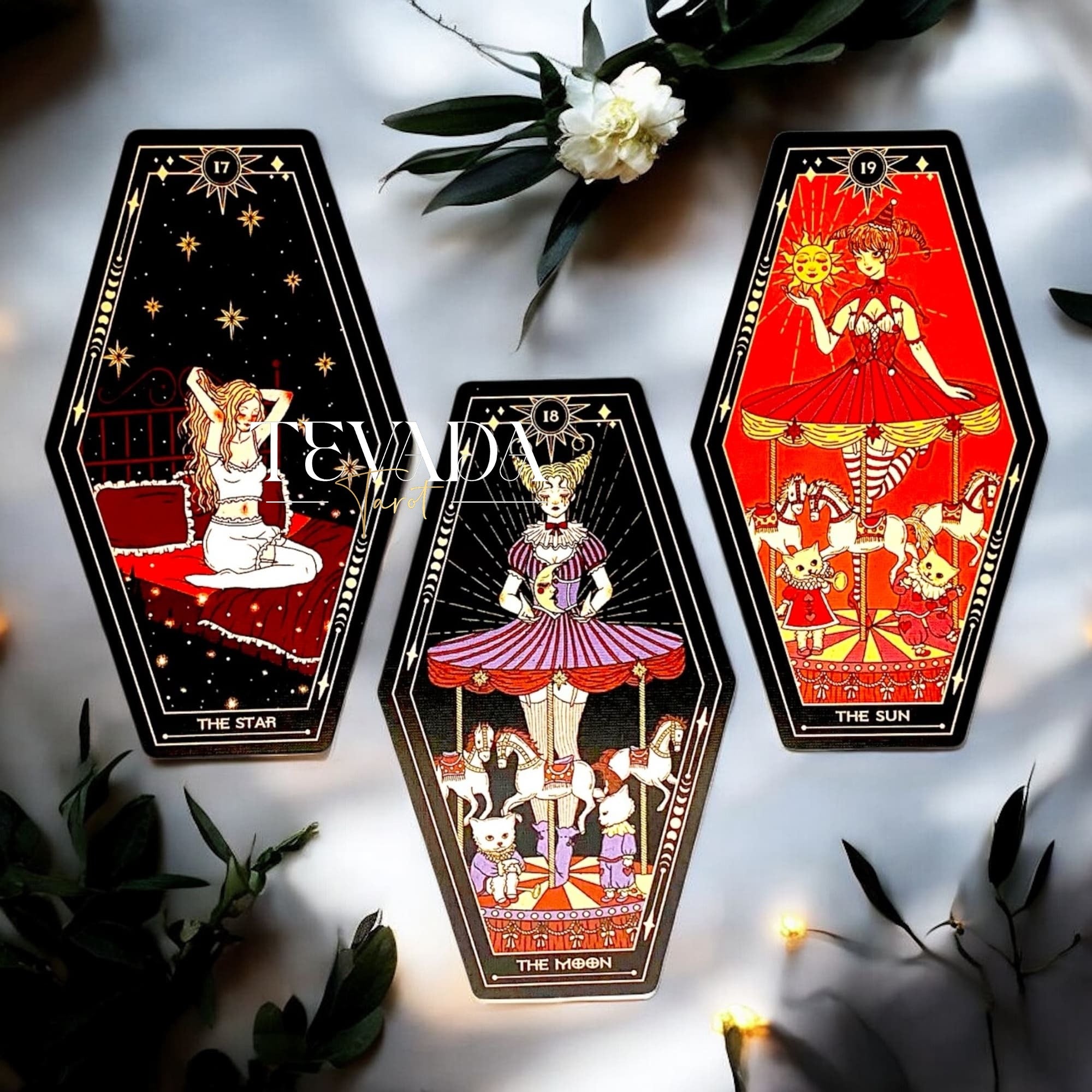 Discover the Aisling Tarot Gilded Edition—78 richly illustrated cards in a dreamlike vintage style designed for intuitive guidance and magical divination.