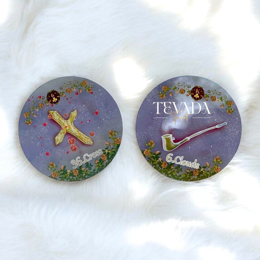 Alice’s Illusory Dream Lenormand MINI round pocket oracle cards for gentle daily reflection