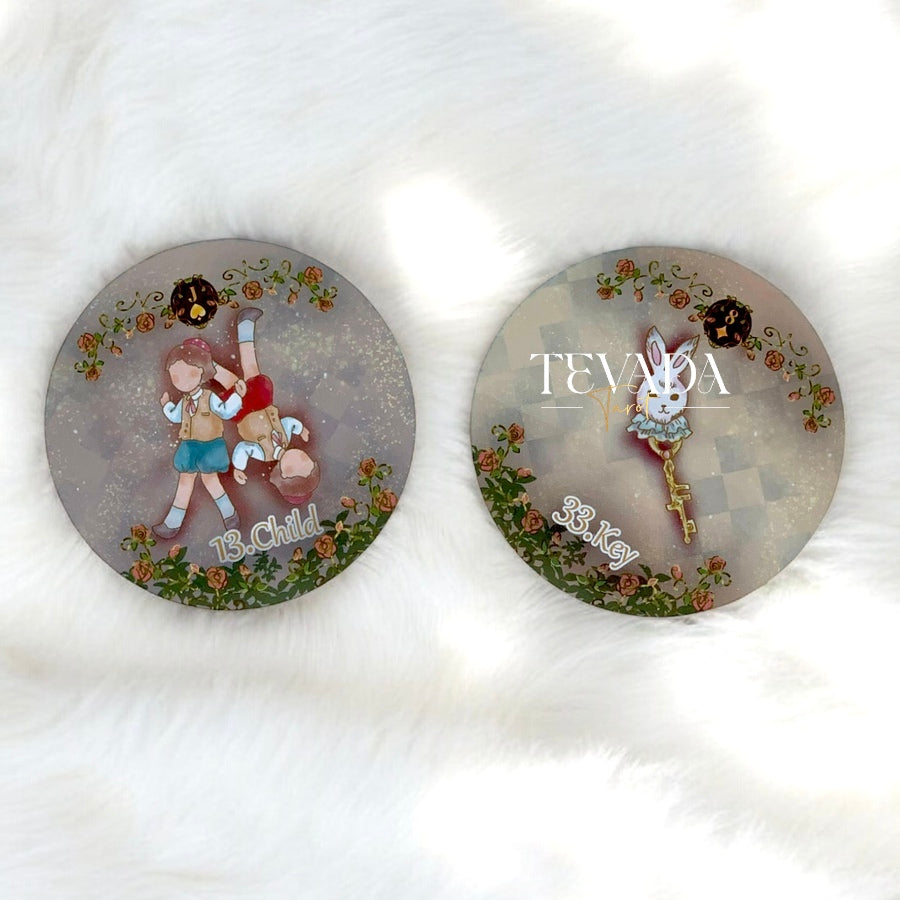 Alice’s Illusory Dream Lenormand MINI round pocket oracle cards for gentle daily reflection