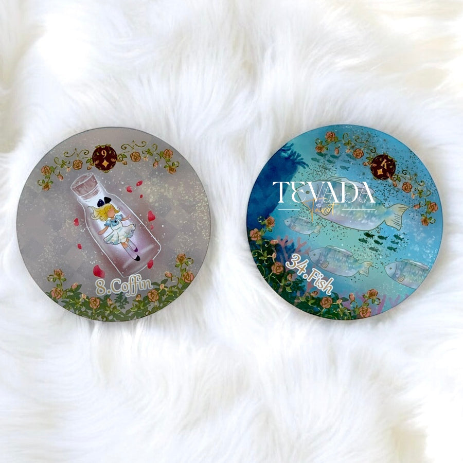 Alice’s Illusory Dream Lenormand MINI round pocket oracle cards for gentle daily reflection