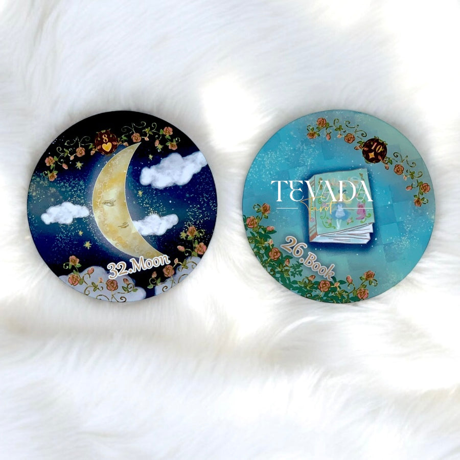 Alice’s Illusory Dream Lenormand MINI round pocket oracle cards for gentle daily reflection
