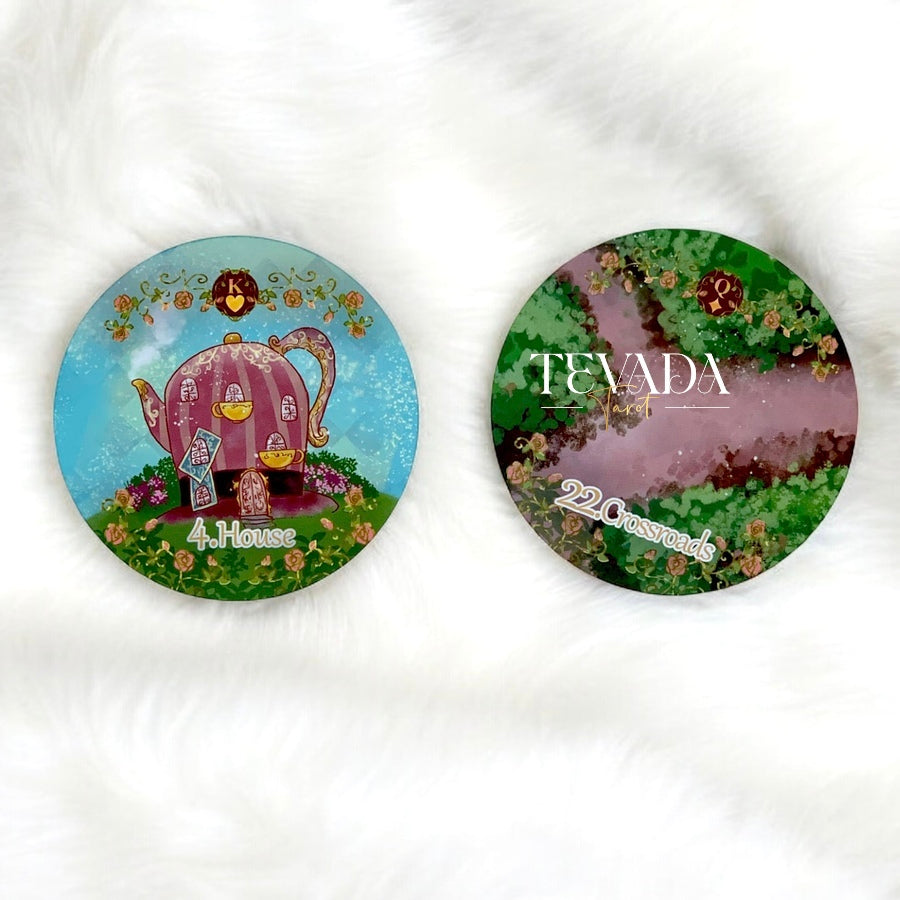 Alice’s Illusory Dream Lenormand MINI round pocket oracle cards for gentle daily reflection
