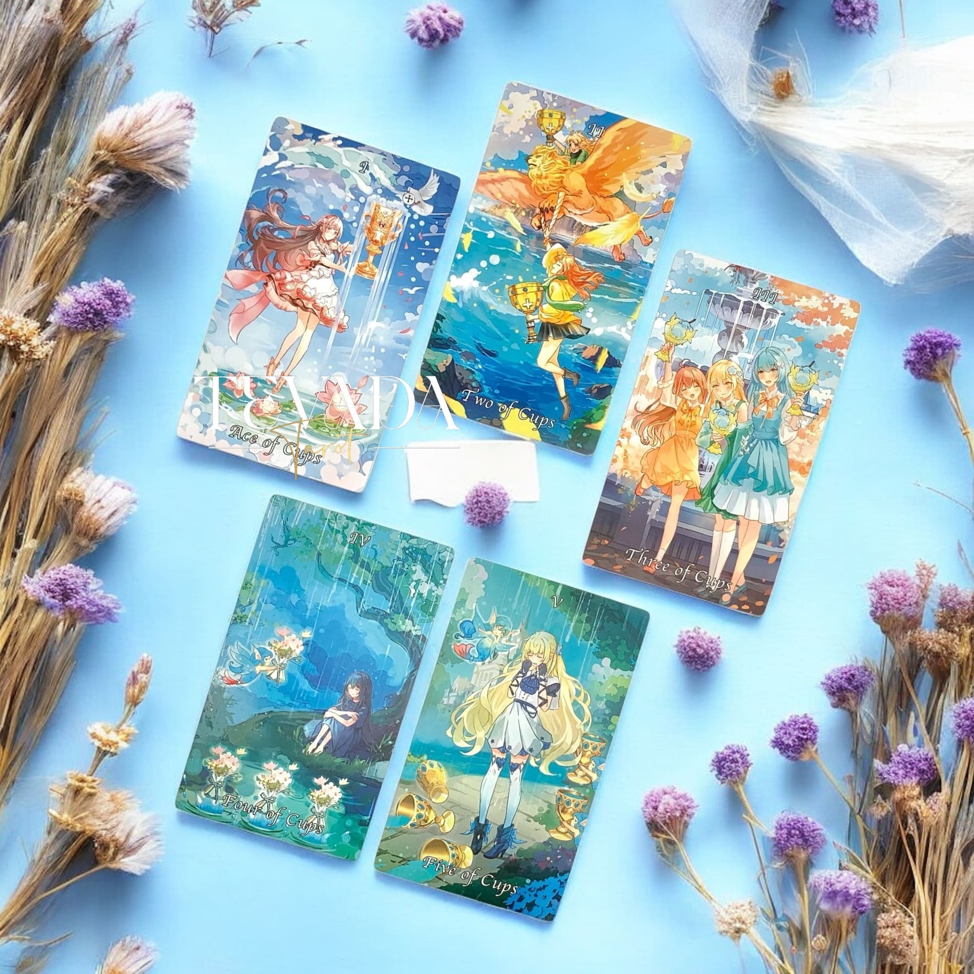 Discover the Cardamom Dreams Tarot COMMON Edition—78 pastel anime-inspired cards offering clarity, inspiration, and whimsical guidance for magical everyday readings.