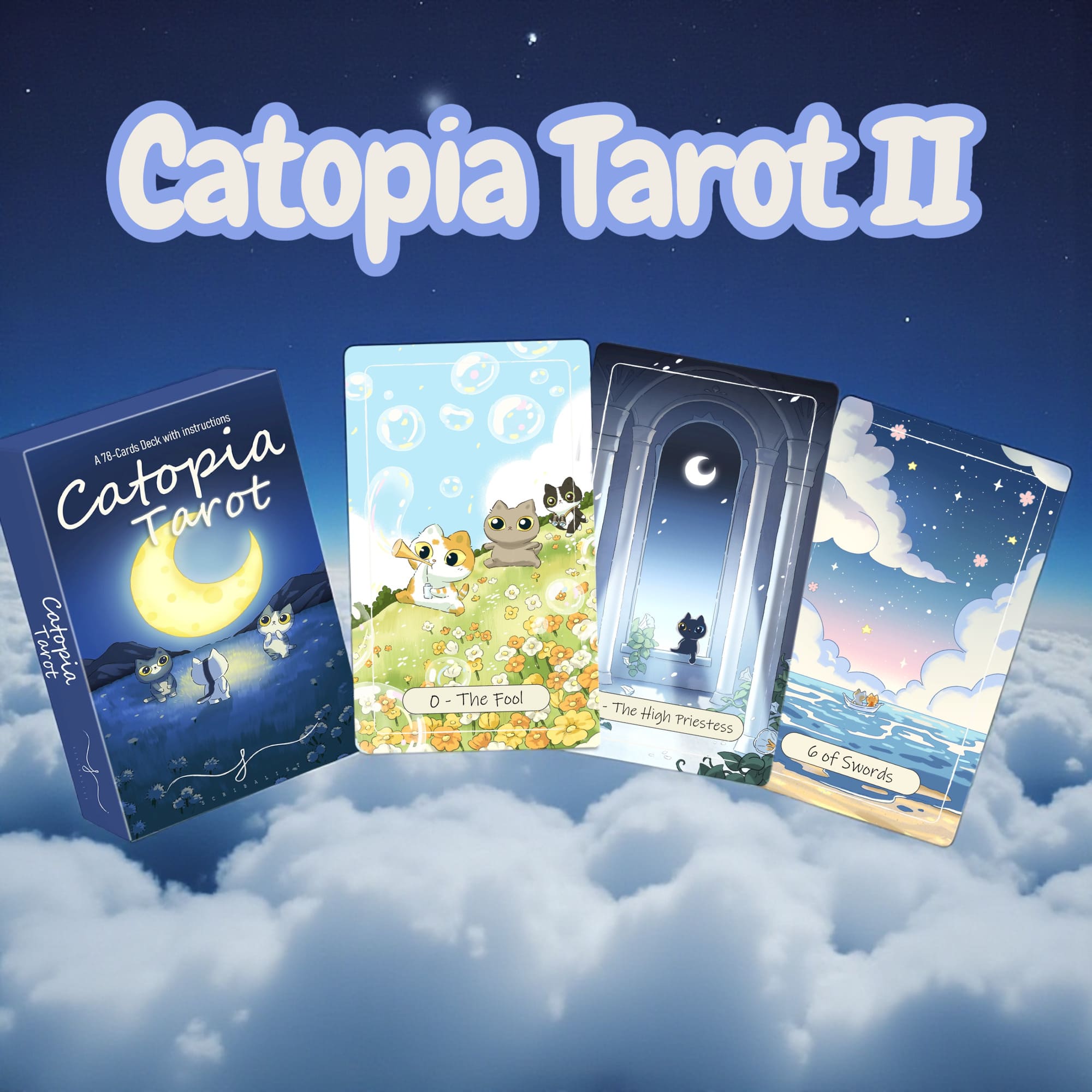 Explore the whimsical Catopia Tarot deck! This 78-card set offers intuitive insights through enchanting cat-themed artwork, perfect for seekers of magic and clarity in their journeys.