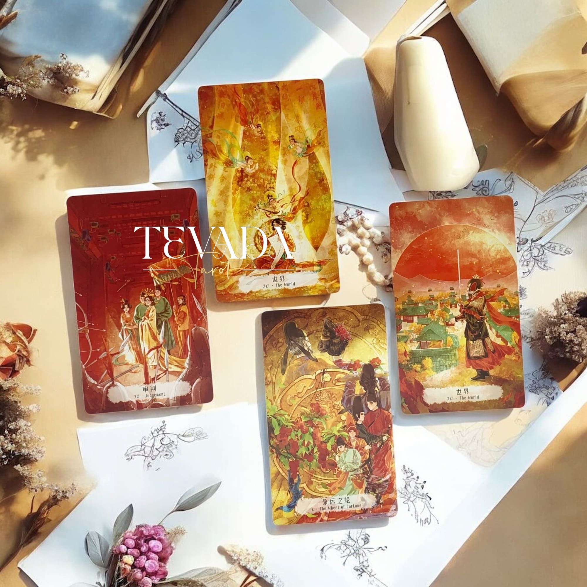 Explore Chang An’s Illusion Tarot DELUXE Edition—78 cards in Chinese art style, blending history and intuition for magical readings, spiritual guidance, and personal clarity.