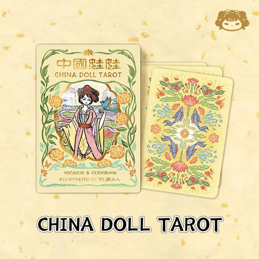 Discover the China Doll Tarot Standardâhand-drawn art, cultural symbolism, and intuitive guidance in one meaningful 78-card deck. Perfect for readers seeking clarity and emotional balance.