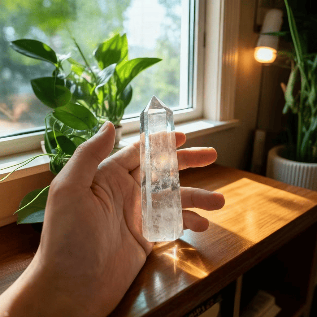 Mystic Clear Quartz Point Tower for Healing & Meditation