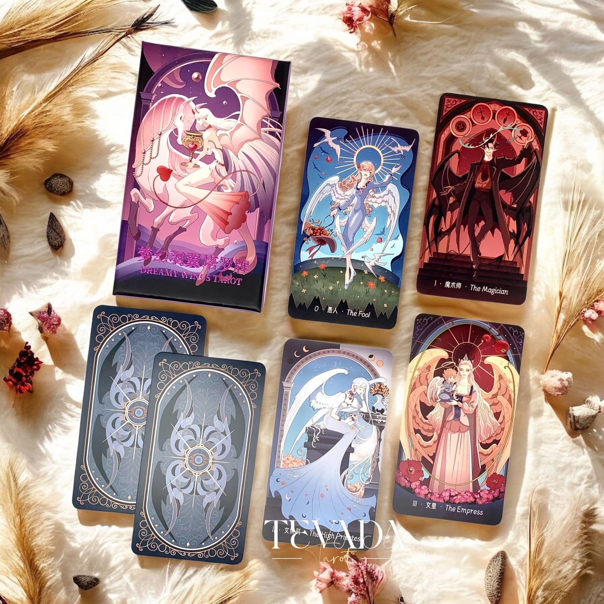 Explore the Dreamy Wings Tarot, a fantasy-inspired 78-card deck revealing light, shadow, and self-discovery. A magical tool for intuitive readings and deep personal guidance.
