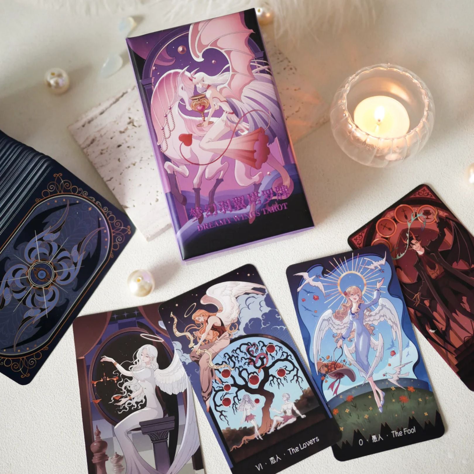 Explore the Dreamy Wings Tarot, a fantasy-inspired 78-card deck revealing light, shadow, and self-discovery. A magical tool for intuitive readings and deep personal guidance.