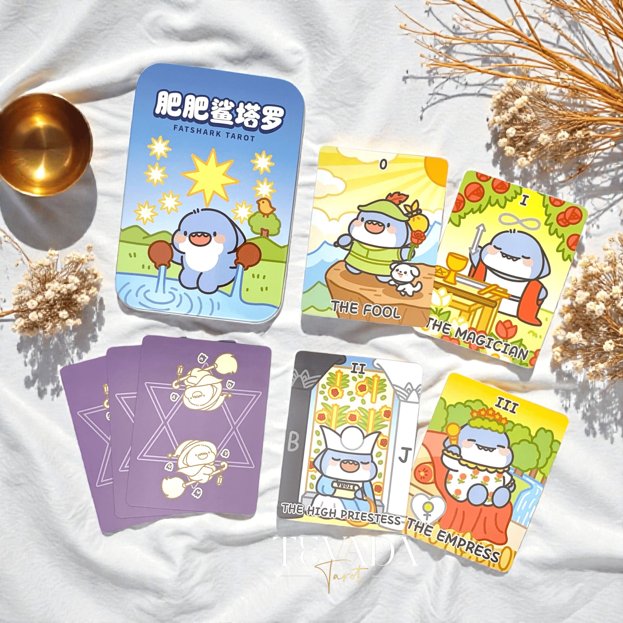 Dive into the FatShark Tarot Deck—a charming, cartoon-style tarot that blends clarity, intuition, and playful shark characters to bring joyful guidance to every reading.