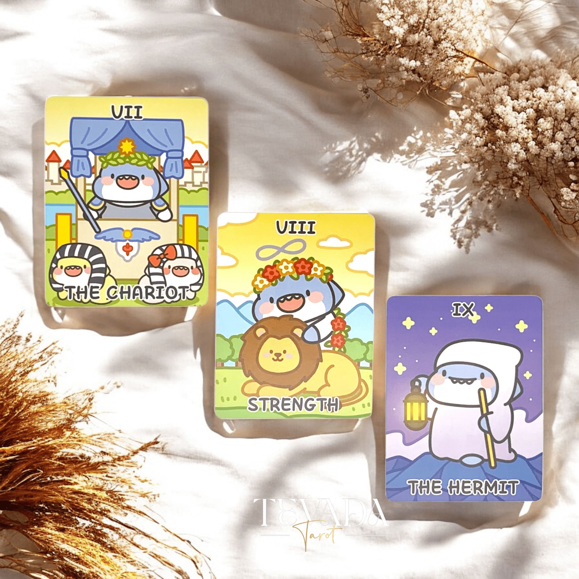 Dive into the FatShark Tarot Deck—a charming, cartoon-style tarot that blends clarity, intuition, and playful shark characters to bring joyful guidance to every reading.