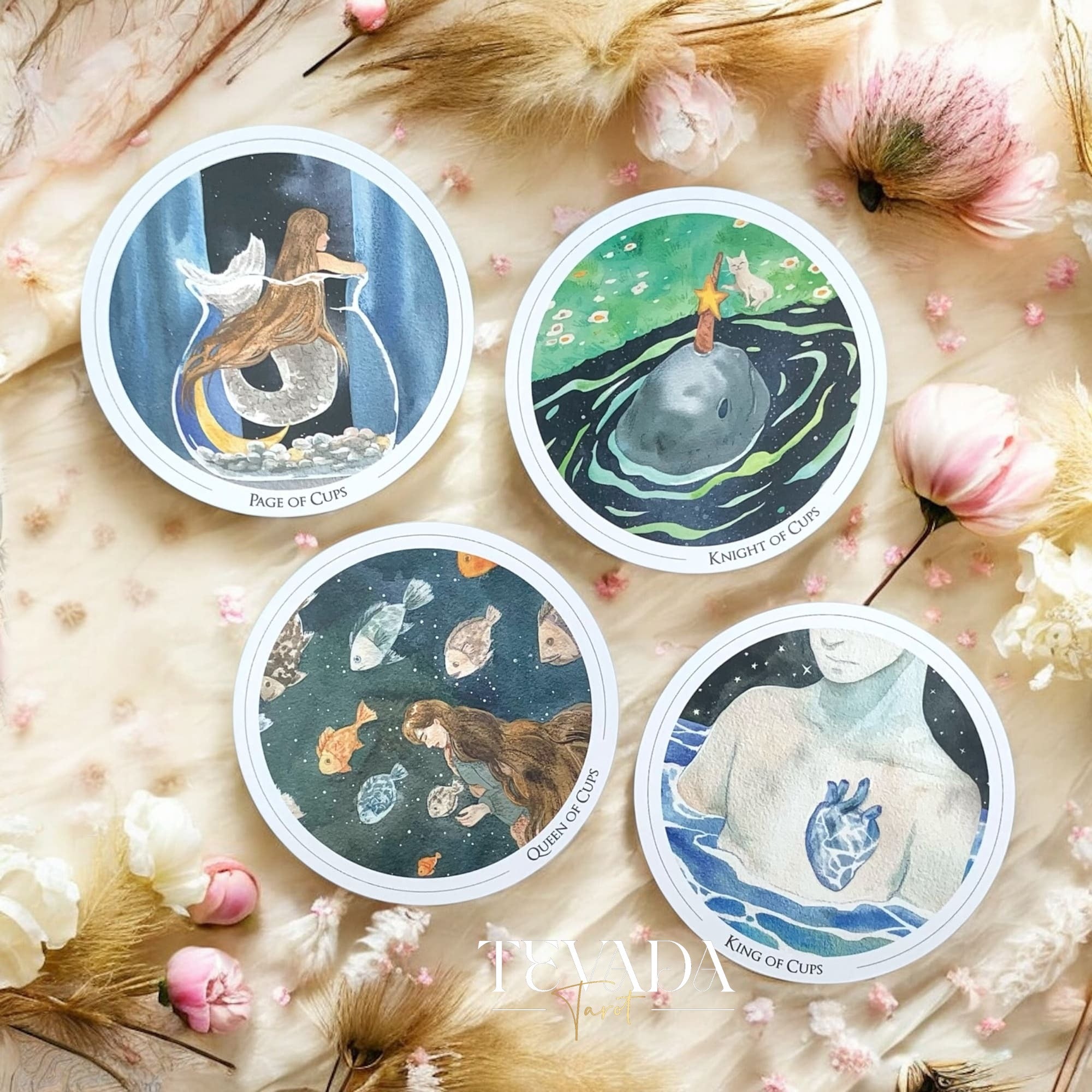 Gentle Universe Tarot dreamy watercolor round tarot deck for intuitive reflection and gentle daily guidance