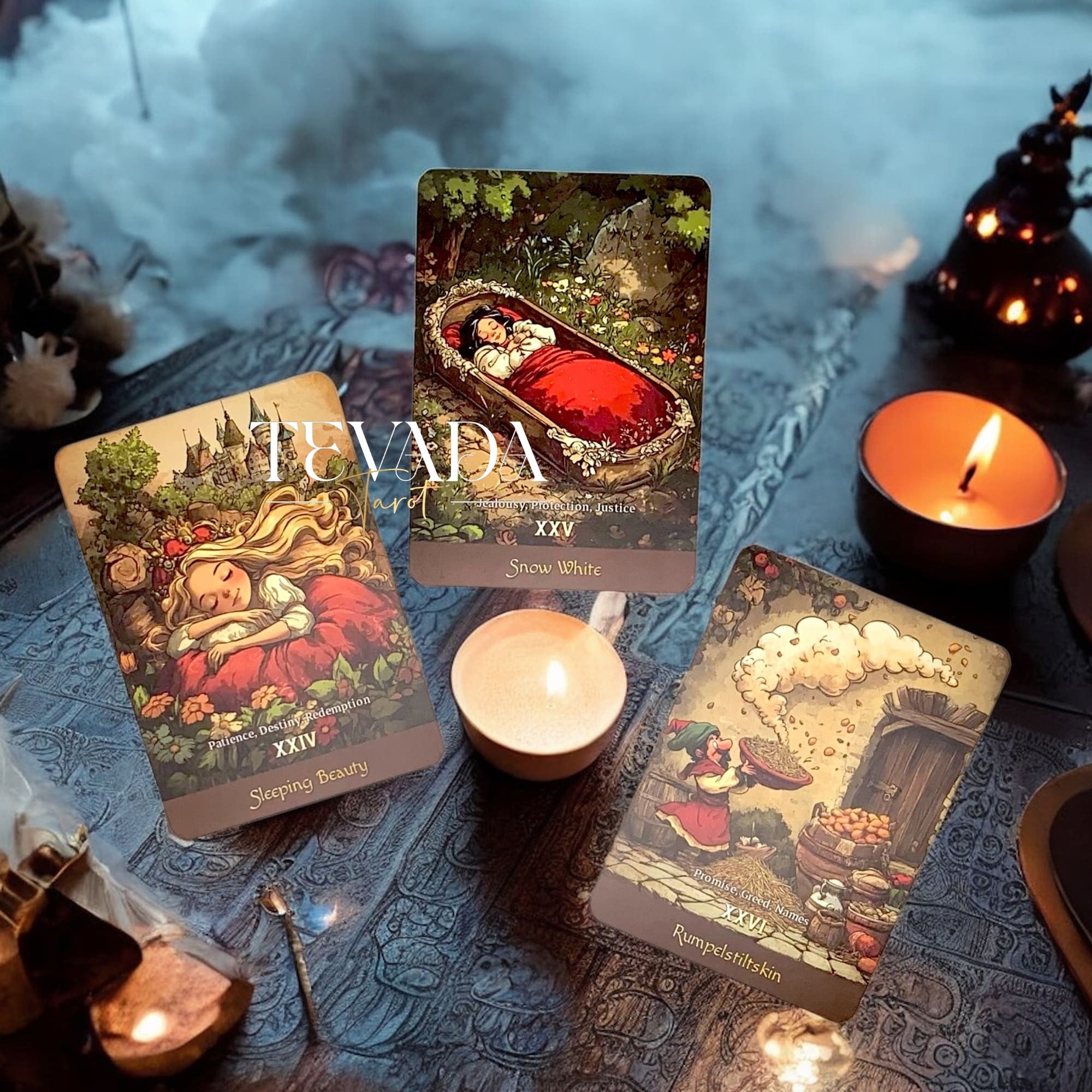 Discover the Grimms’ Oracle Deck—200 cards inspired by Grimm’s Fairy Tales that reveal intuitive guidance, timeless wisdom, and magical insight through storytelling and symbolism.