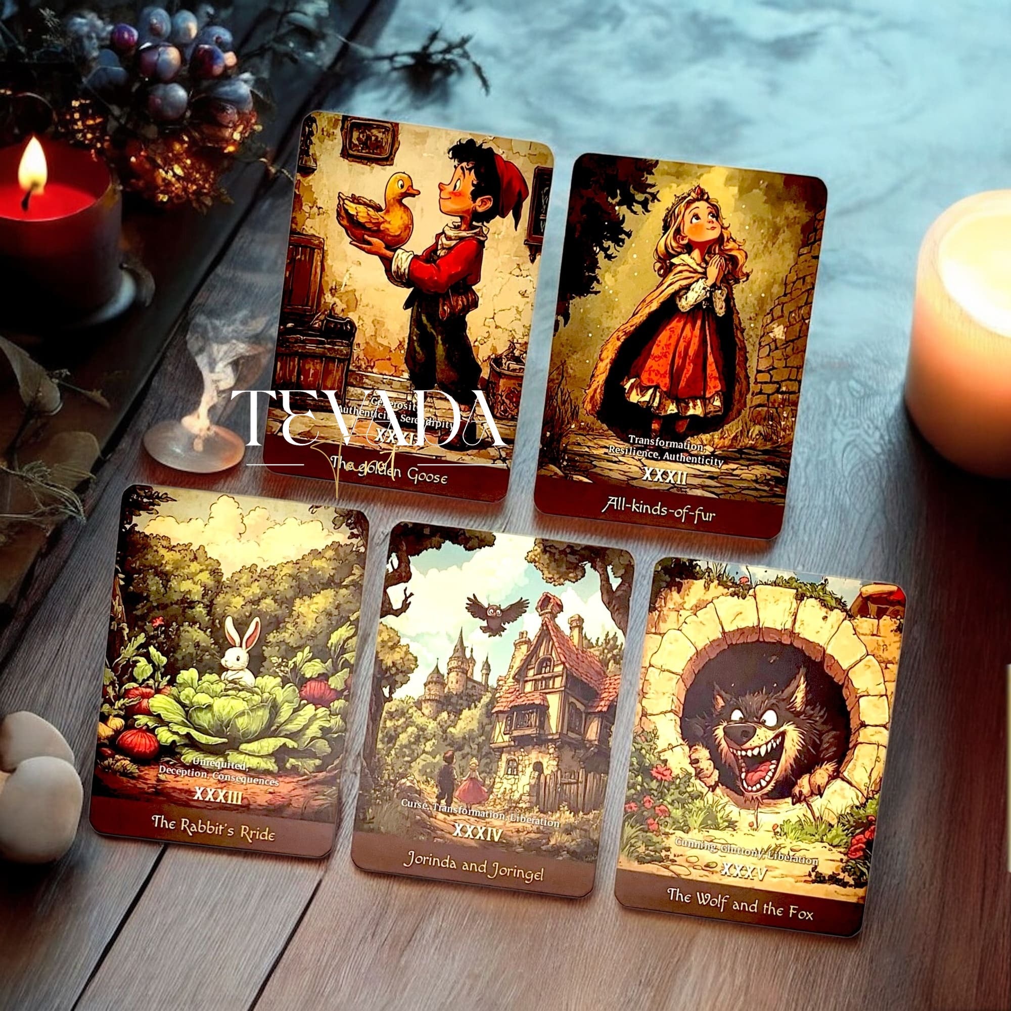 Discover the Grimms’ Oracle Deck—200 cards inspired by Grimm’s Fairy Tales that reveal intuitive guidance, timeless wisdom, and magical insight through storytelling and symbolism.