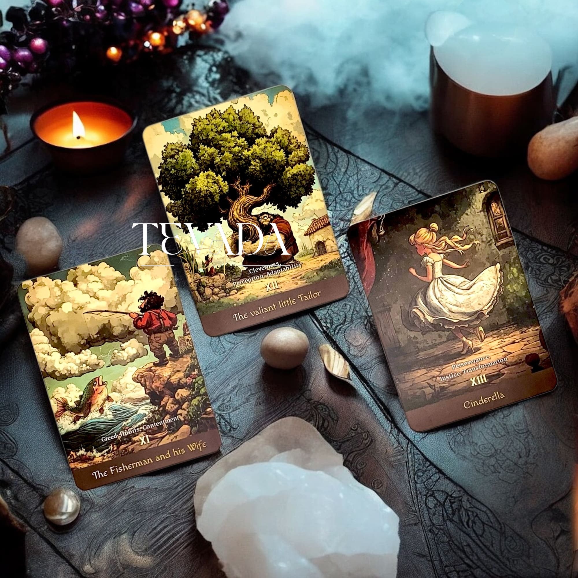 Discover the Grimms’ Oracle Deck—200 cards inspired by Grimm’s Fairy Tales that reveal intuitive guidance, timeless wisdom, and magical insight through storytelling and symbolism.
