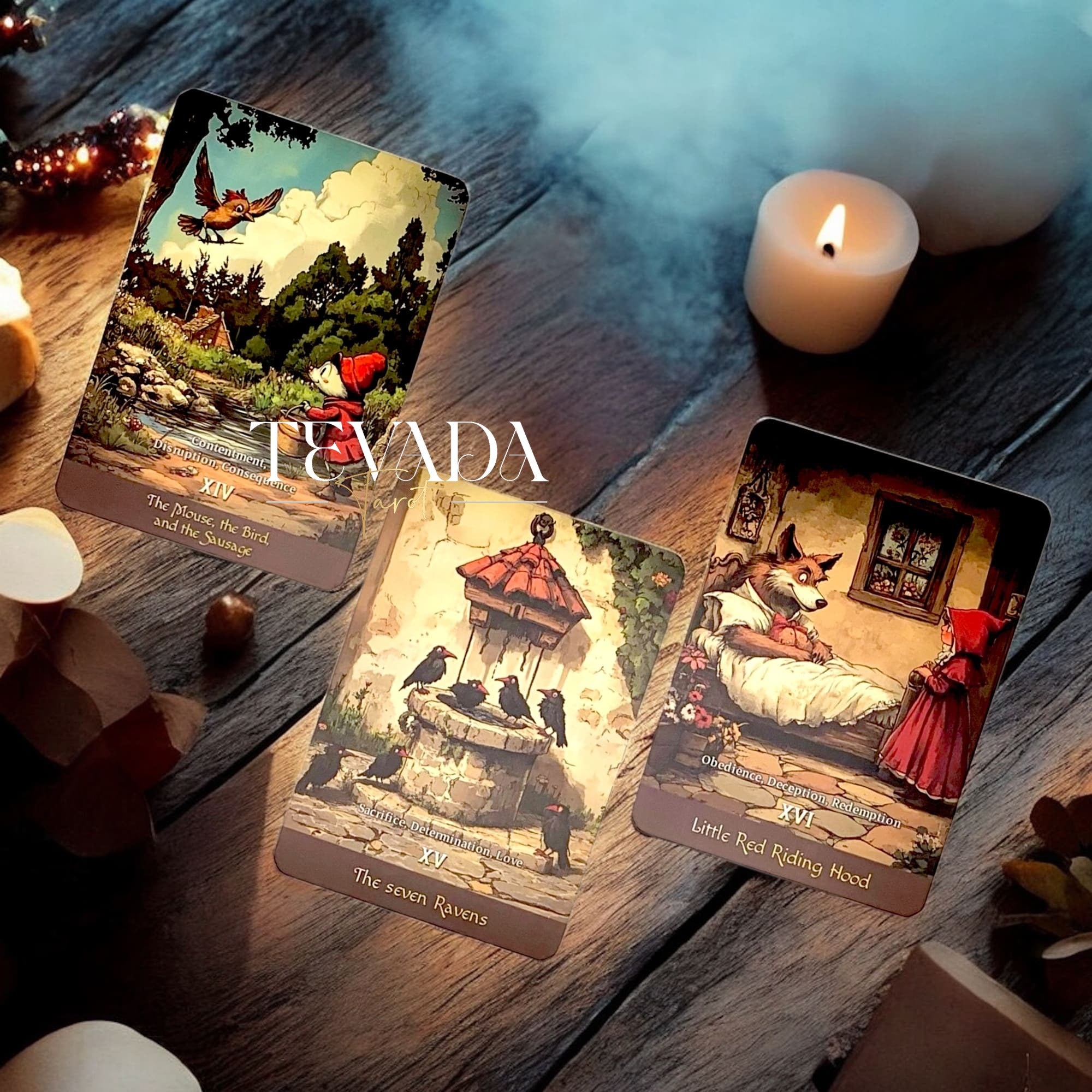 Discover the Grimms’ Oracle Deck—200 cards inspired by Grimm’s Fairy Tales that reveal intuitive guidance, timeless wisdom, and magical insight through storytelling and symbolism.