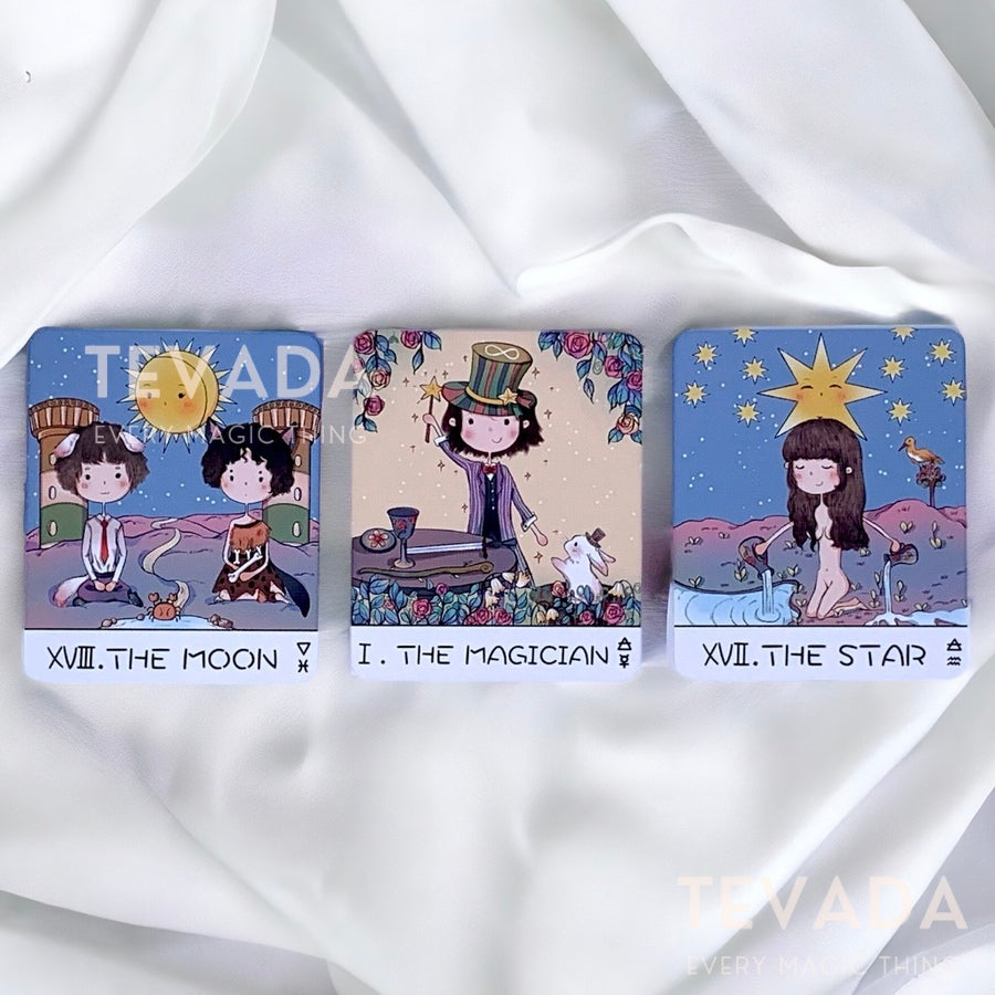 Unveil cosmic mysteries with Honey Knight Tarot POCKET – a cute deck that leads you through a magical village. Elevate your readings with enchanting imagery and intuitive insights.