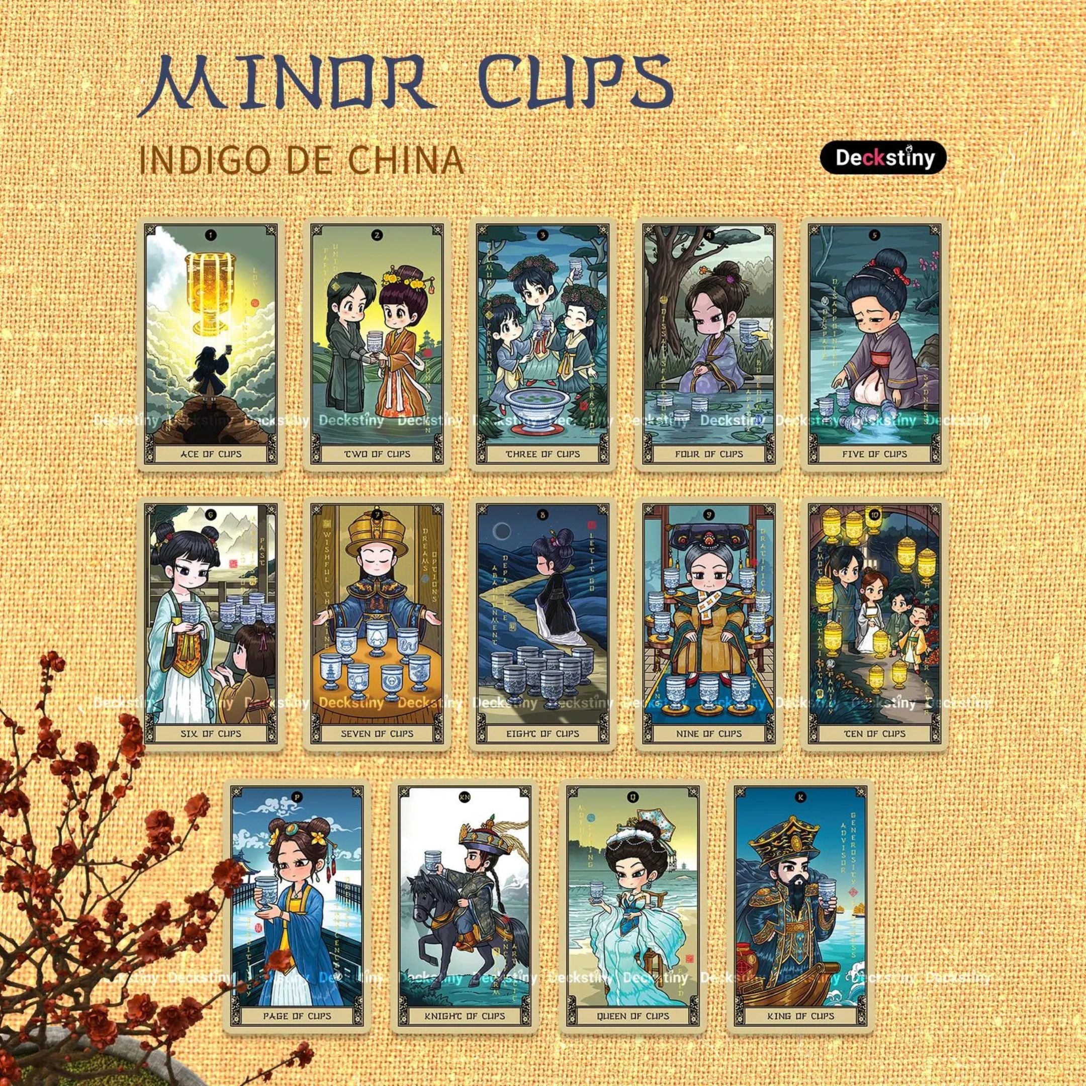 Discover the Indigo de China Tarot — a magical 78-card deck inspired by Chinese mythology, blending art, wisdom, and intuition to guide your spiritual growth and divination journey.