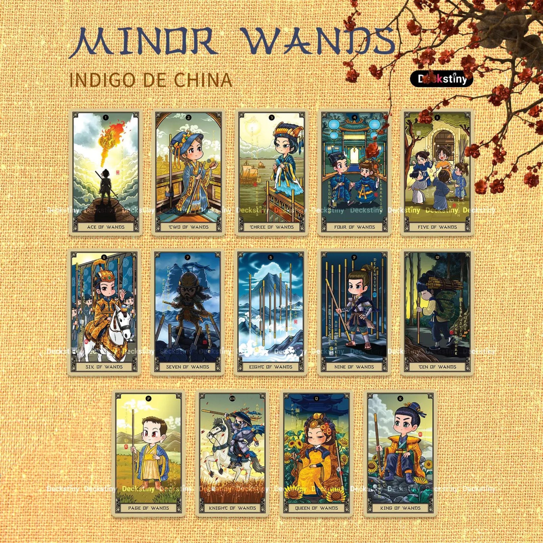 Discover the Indigo de China Tarot — a magical 78-card deck inspired by Chinese mythology, blending art, wisdom, and intuition to guide your spiritual growth and divination journey.