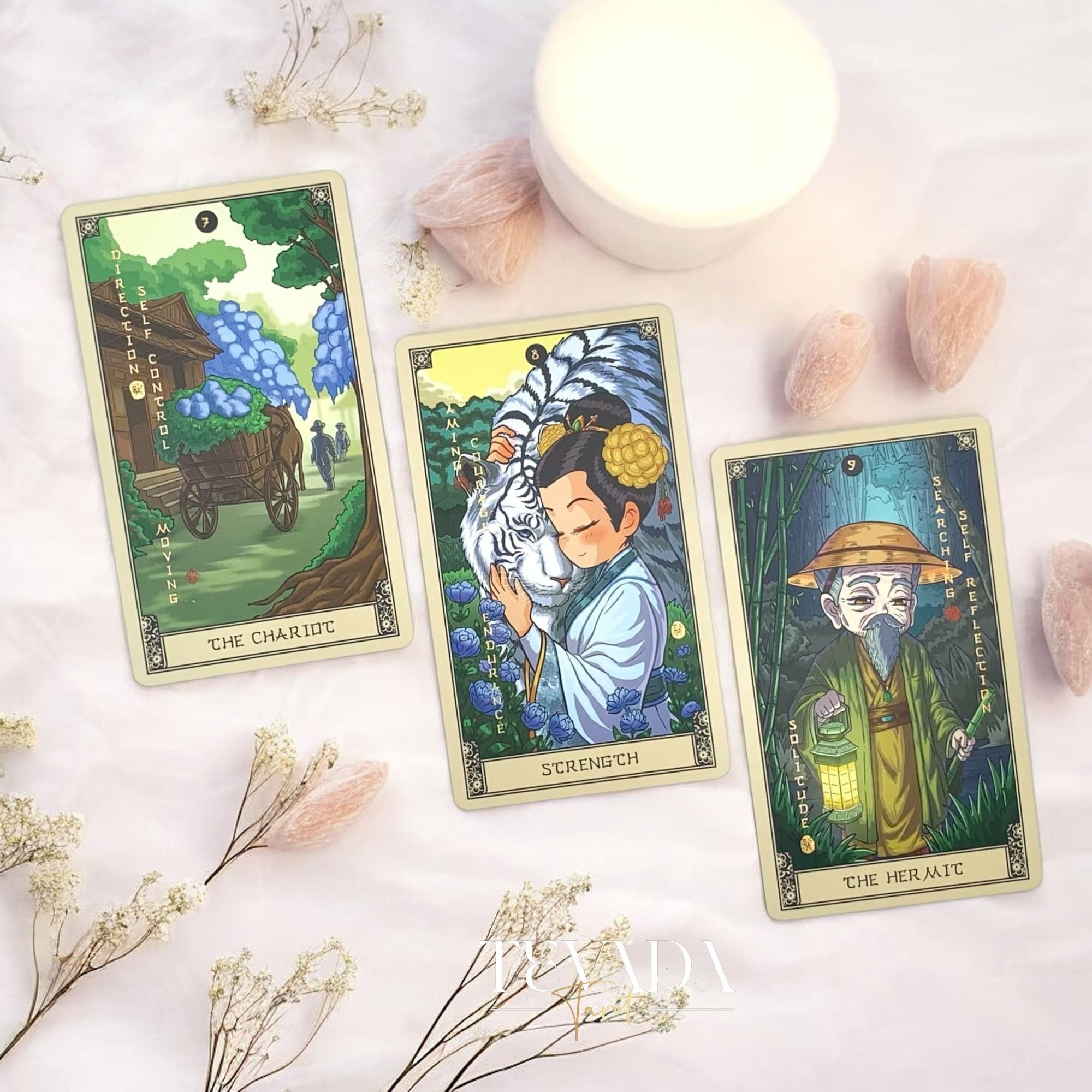 Discover the Indigo de China Tarot — a magical 78-card deck inspired by Chinese mythology, blending art, wisdom, and intuition to guide your spiritual growth and divination journey.