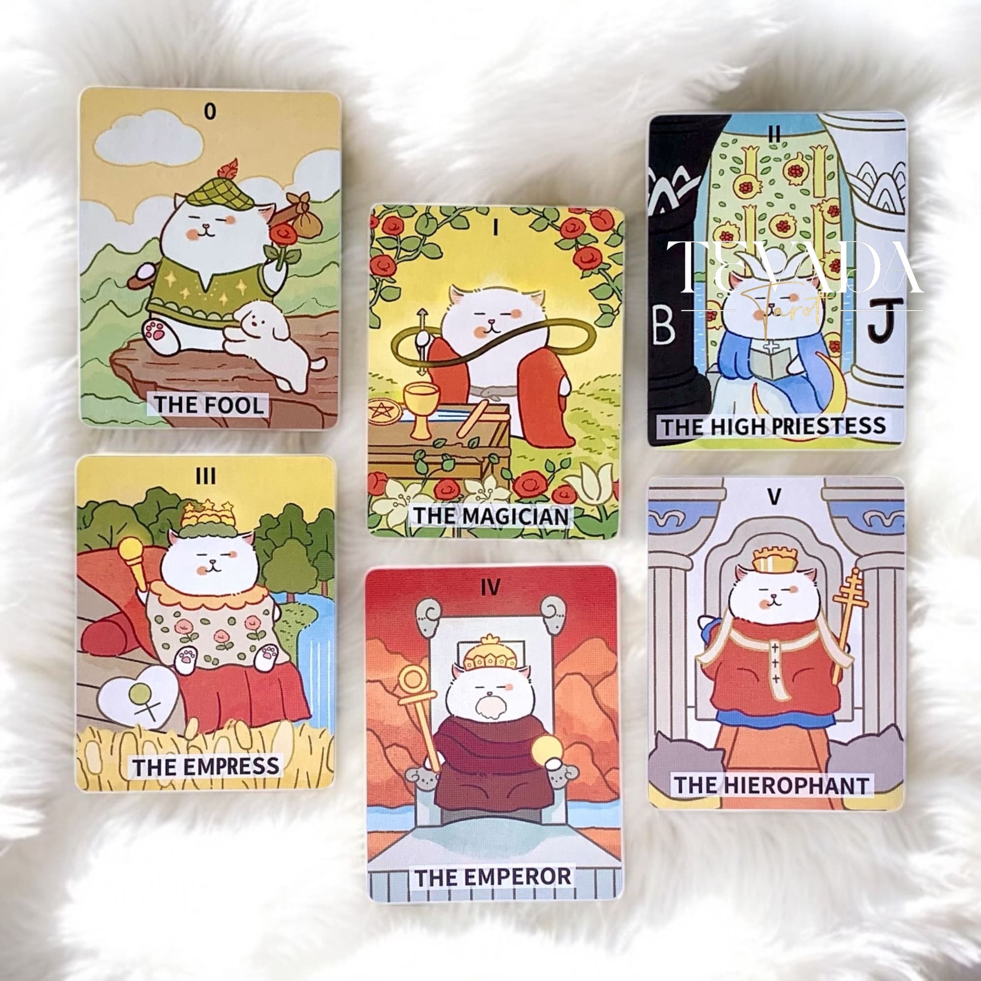 Discover the Jiuyujiang Chubby Cat Tarot, a 78-card deck featuring adorable cats that bring playful charm and intuitive insight to your daily tarot practice.