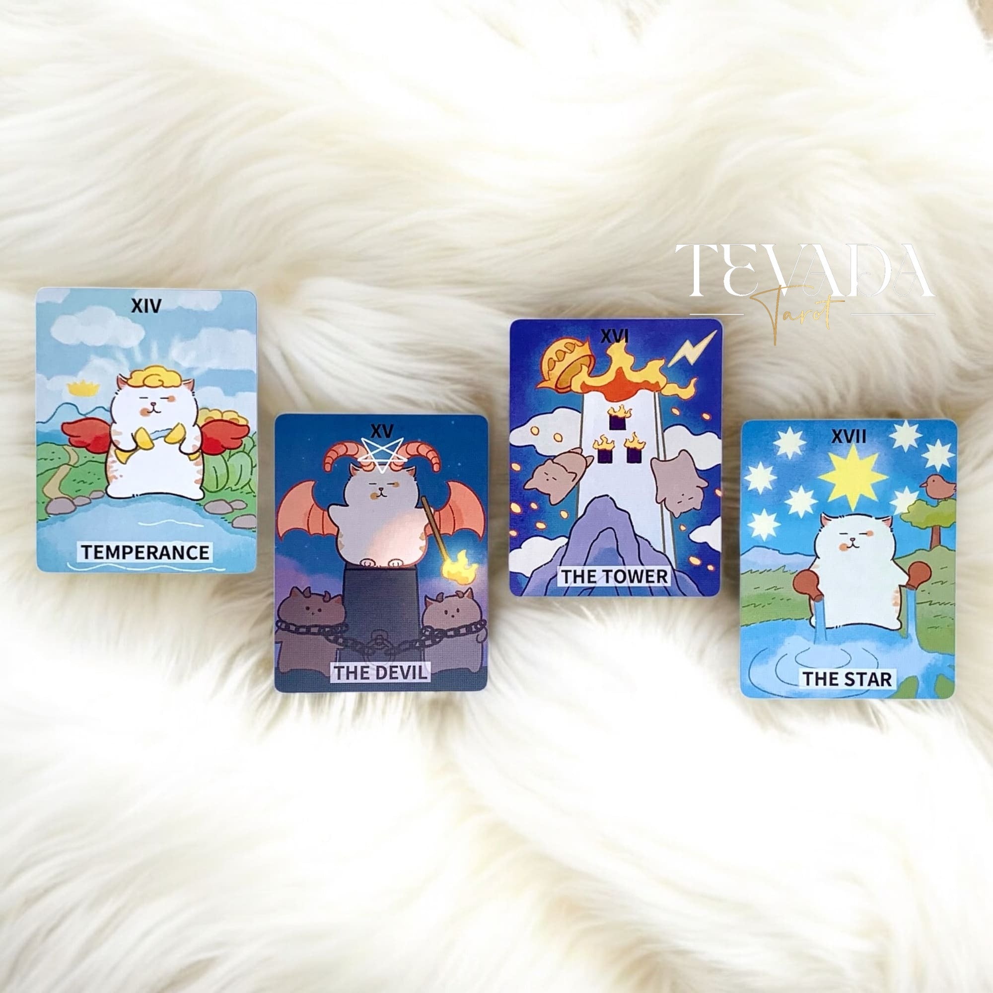 Discover the Jiuyujiang Chubby Cat Tarot, a 78-card deck featuring adorable cats that bring playful charm and intuitive insight to your daily tarot practice.