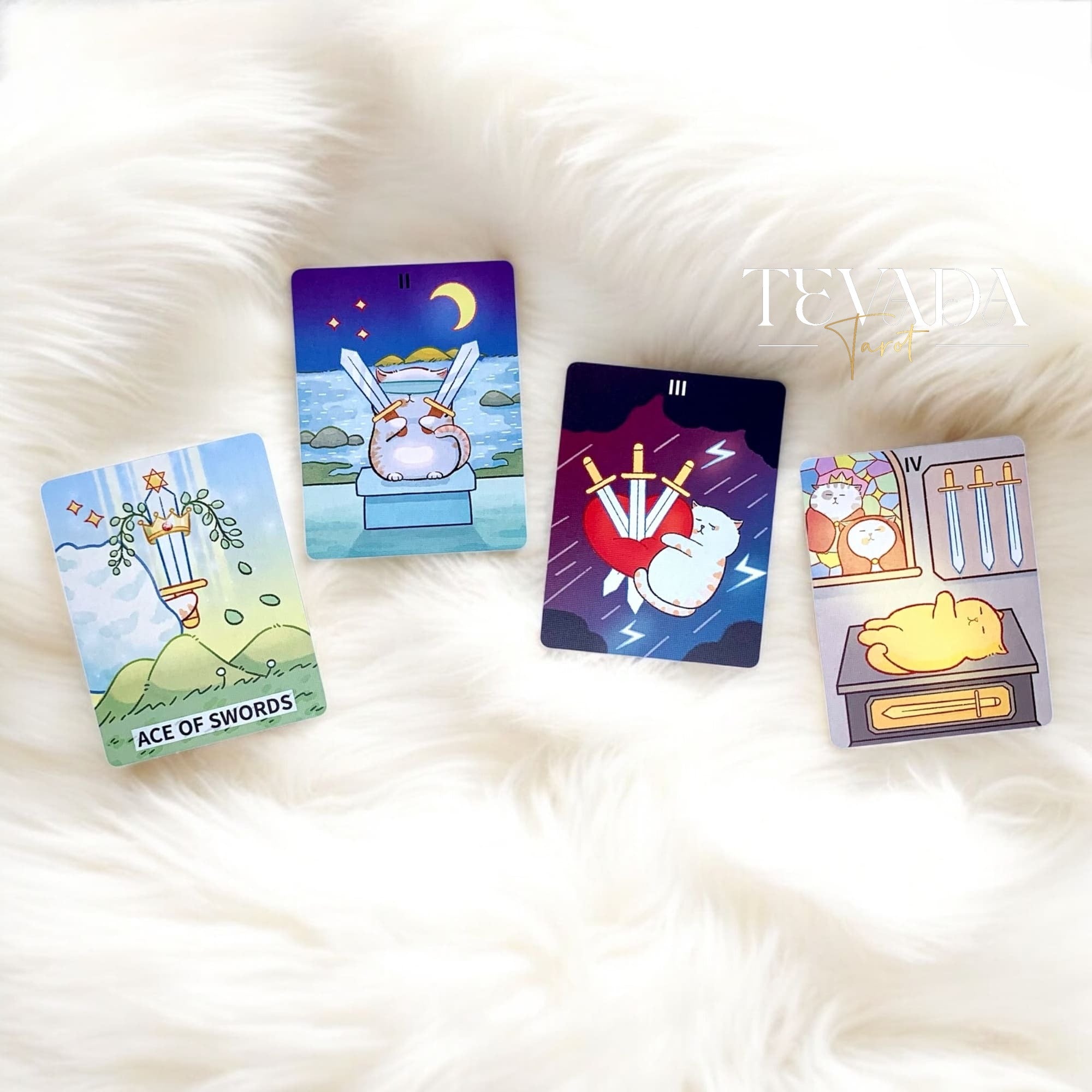 Discover the Jiuyujiang Chubby Cat Tarot, a 78-card deck featuring adorable cats that bring playful charm and intuitive insight to your daily tarot practice.