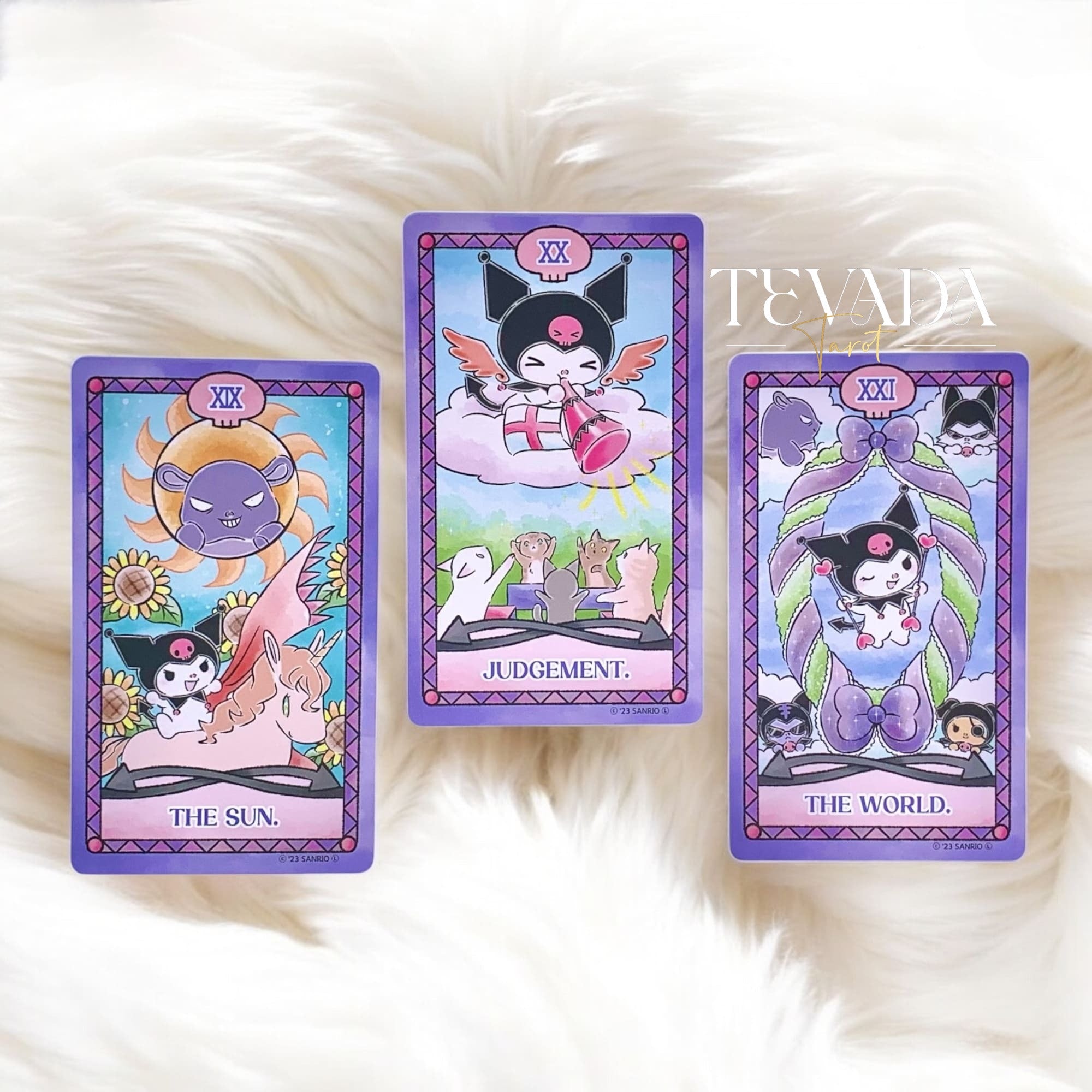 Luna’s Kuromi Tarot is a 78-card deck featuring original Sanrio artwork, blending playful charm and intuitive guidance—perfect for beginners and collectors.