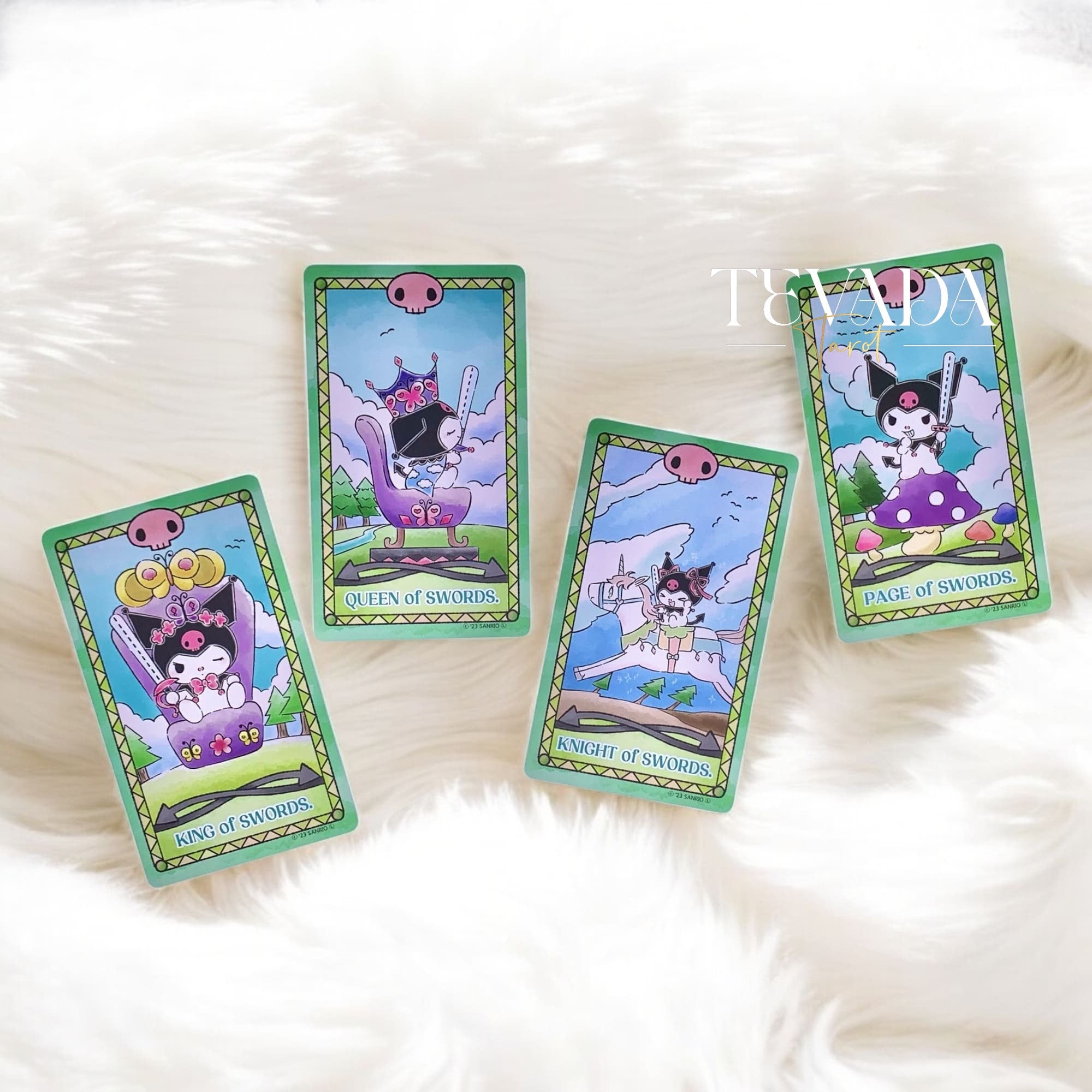 Luna’s Kuromi Tarot is a 78-card deck featuring original Sanrio artwork, blending playful charm and intuitive guidance—perfect for beginners and collectors.