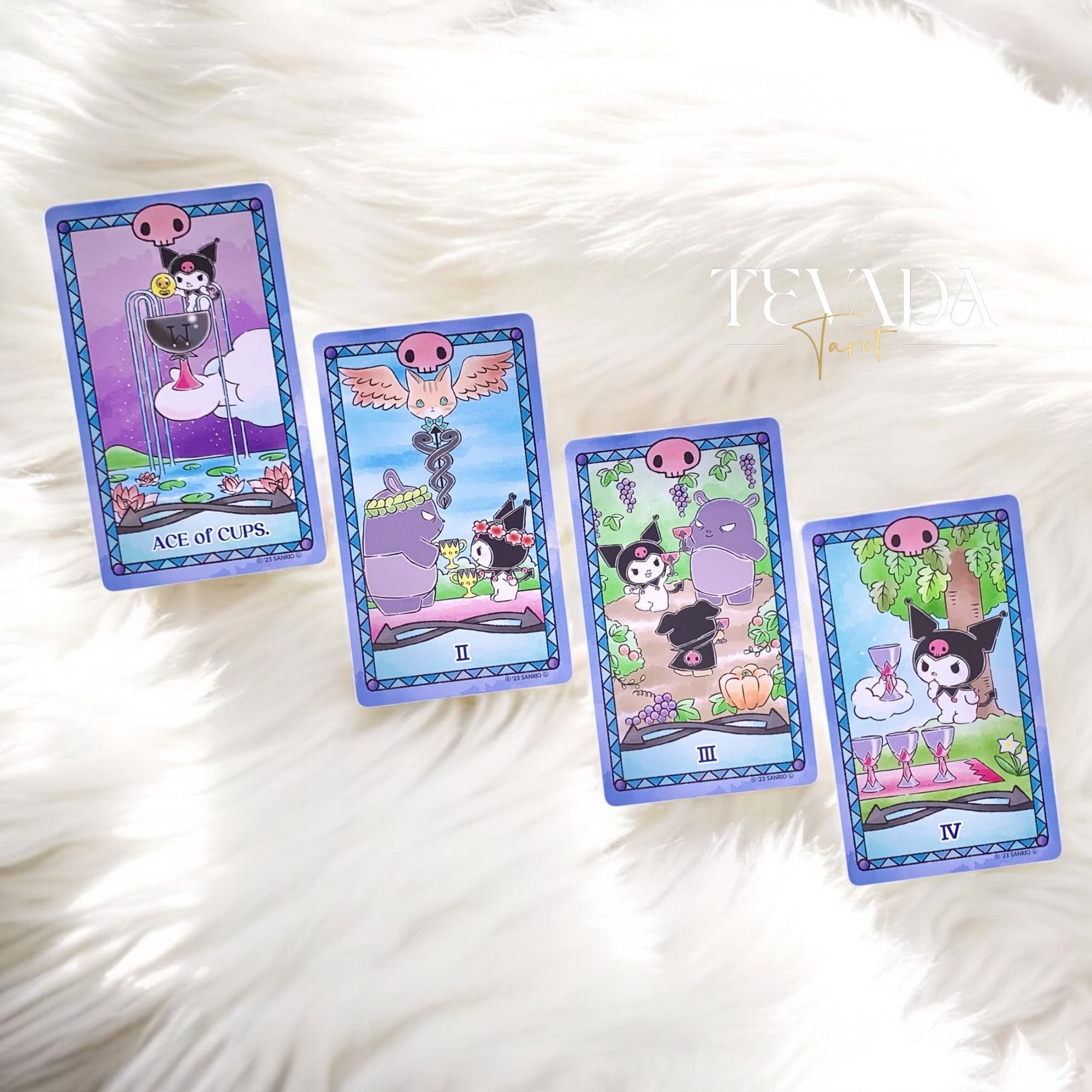 Luna’s Kuromi Tarot is a 78-card deck featuring original Sanrio artwork, blending playful charm and intuitive guidance—perfect for beginners and collectors.