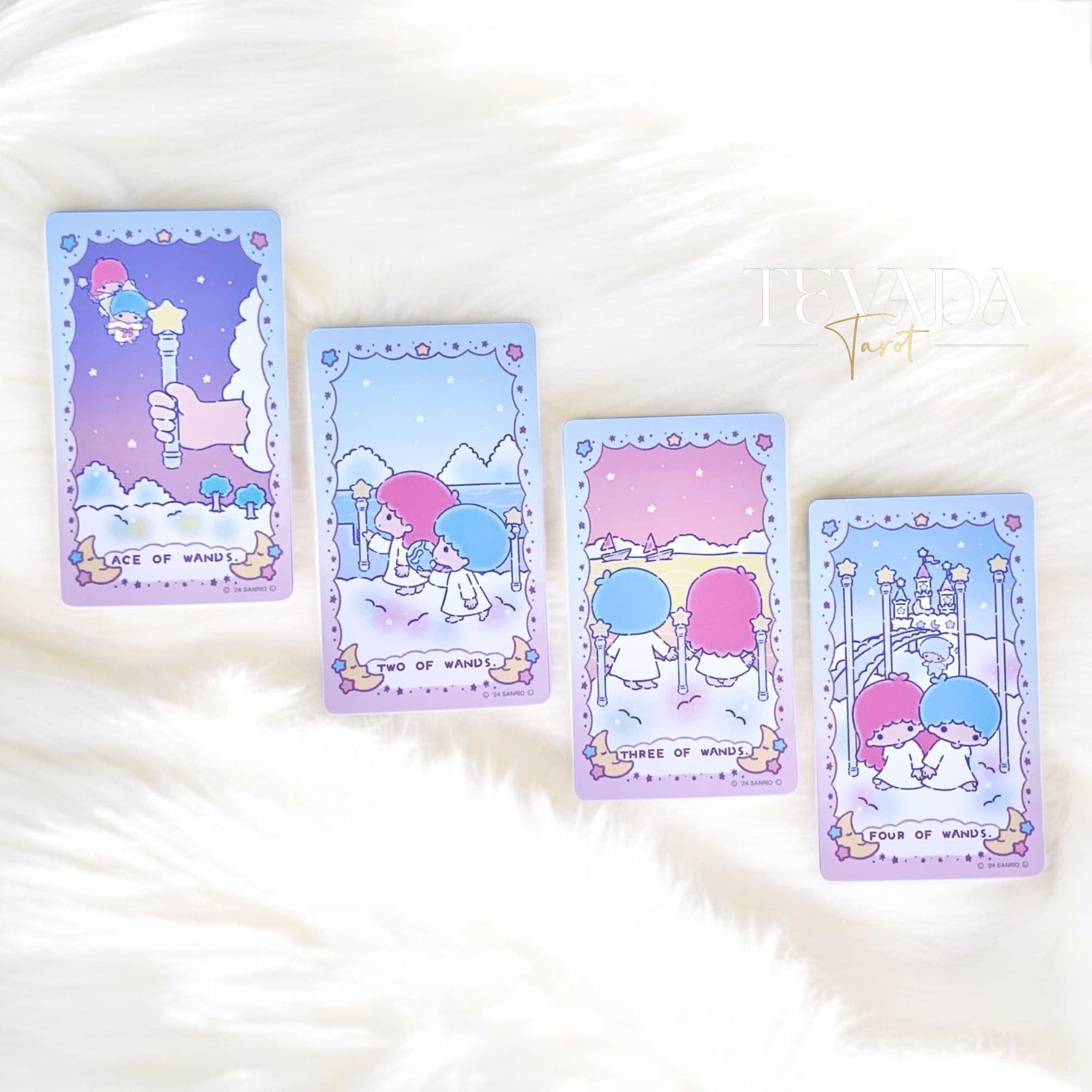 Discover Luna’s Little Twin Stars Tarot—78 magical cards featuring Kiki & Lala. Perfect for beginners, collectors, and intuitive readings. Includes guidebook in English.