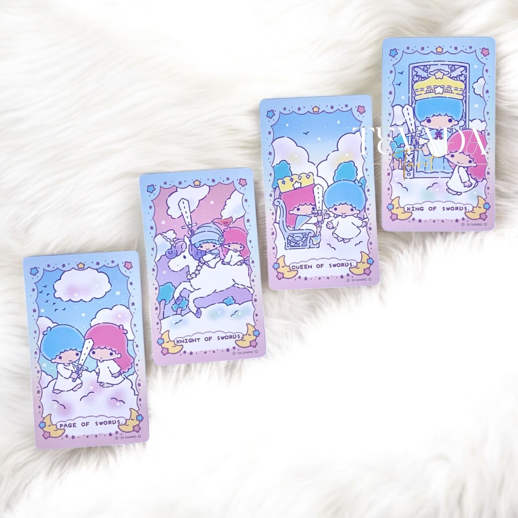 Discover Luna’s Little Twin Stars Tarot—78 magical cards featuring Kiki & Lala. Perfect for beginners, collectors, and intuitive readings. Includes guidebook in English.