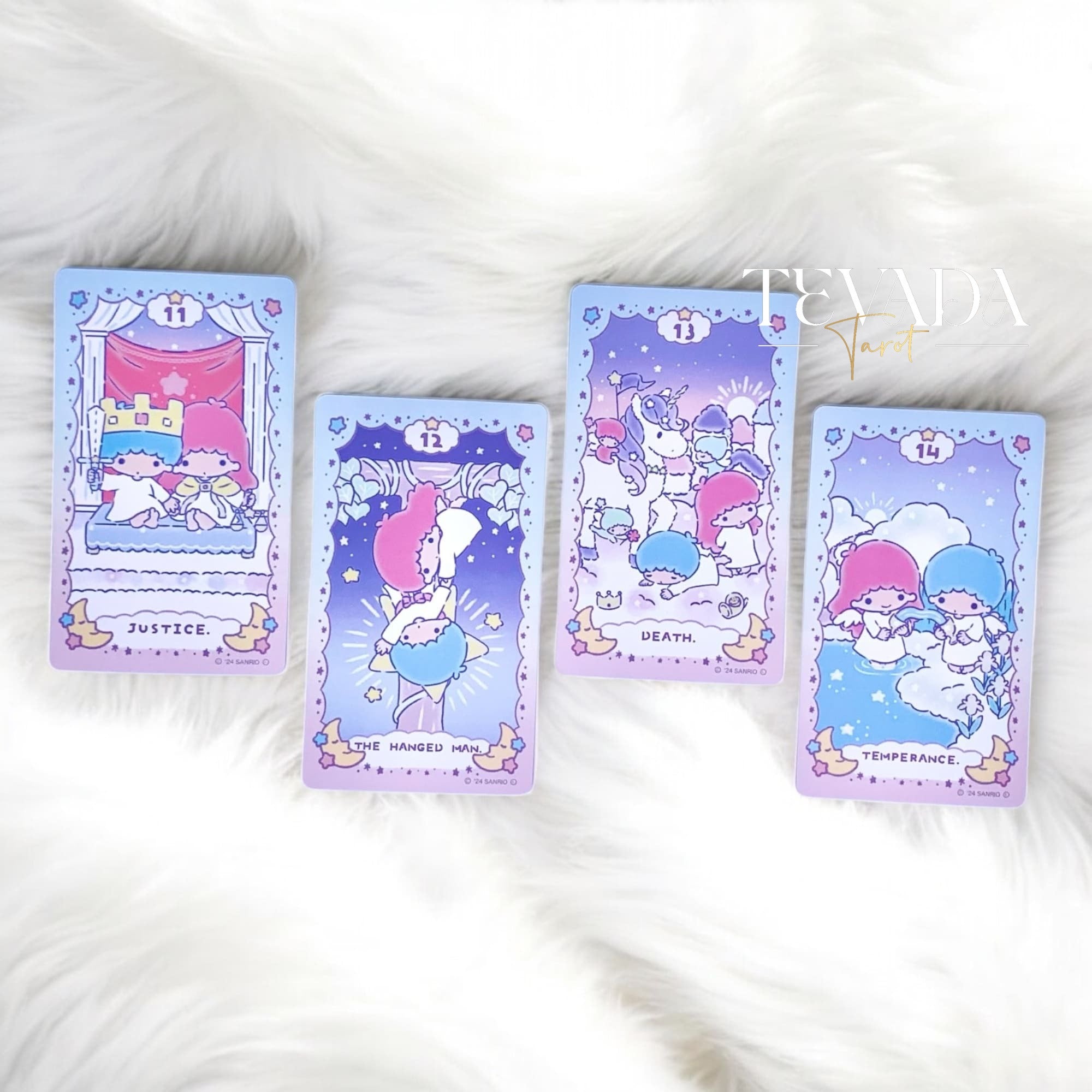 Discover Luna’s Little Twin Stars Tarot—78 magical cards featuring Kiki & Lala. Perfect for beginners, collectors, and intuitive readings. Includes guidebook in English.