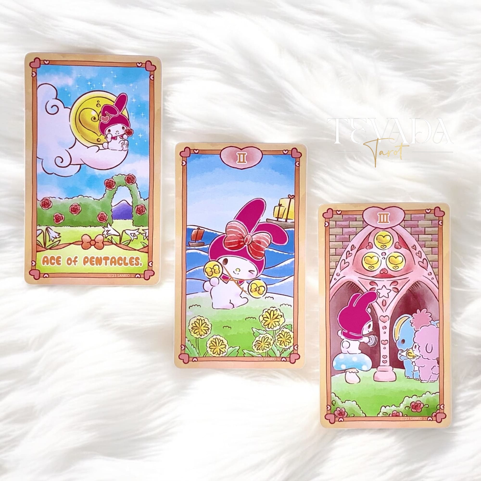 Explore intuitive tarot readings through adorable My Melody illustrations. A beginner-friendly 78-card deck for Sanrio fans and spiritual seekers.