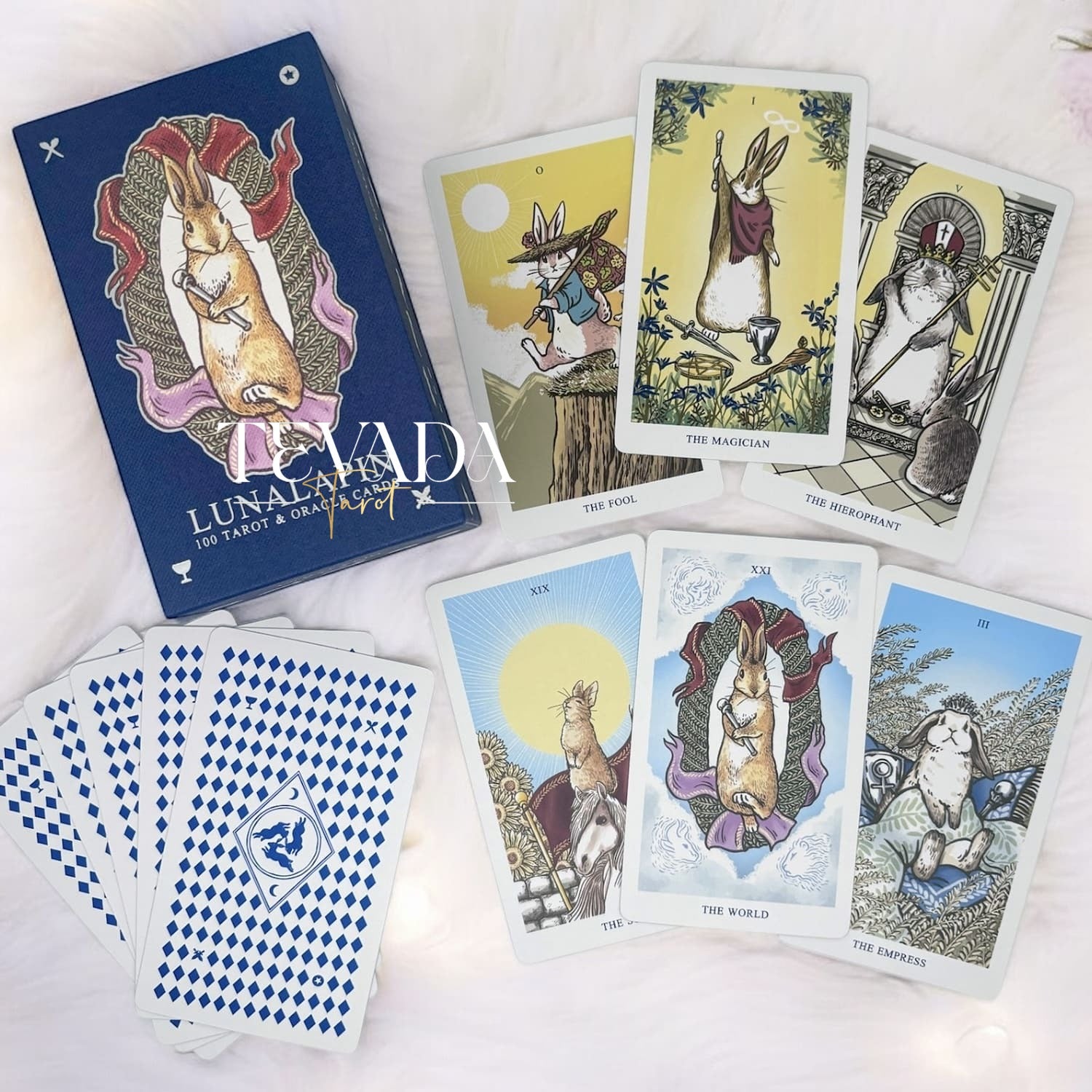 Channel your inner bunny with the Lunalapin Tarot V2! This enchanting deck uses playful art and intuitive messages to guide you on your path to self-discovery. Perfect for tarot beginners & enthusiasts!