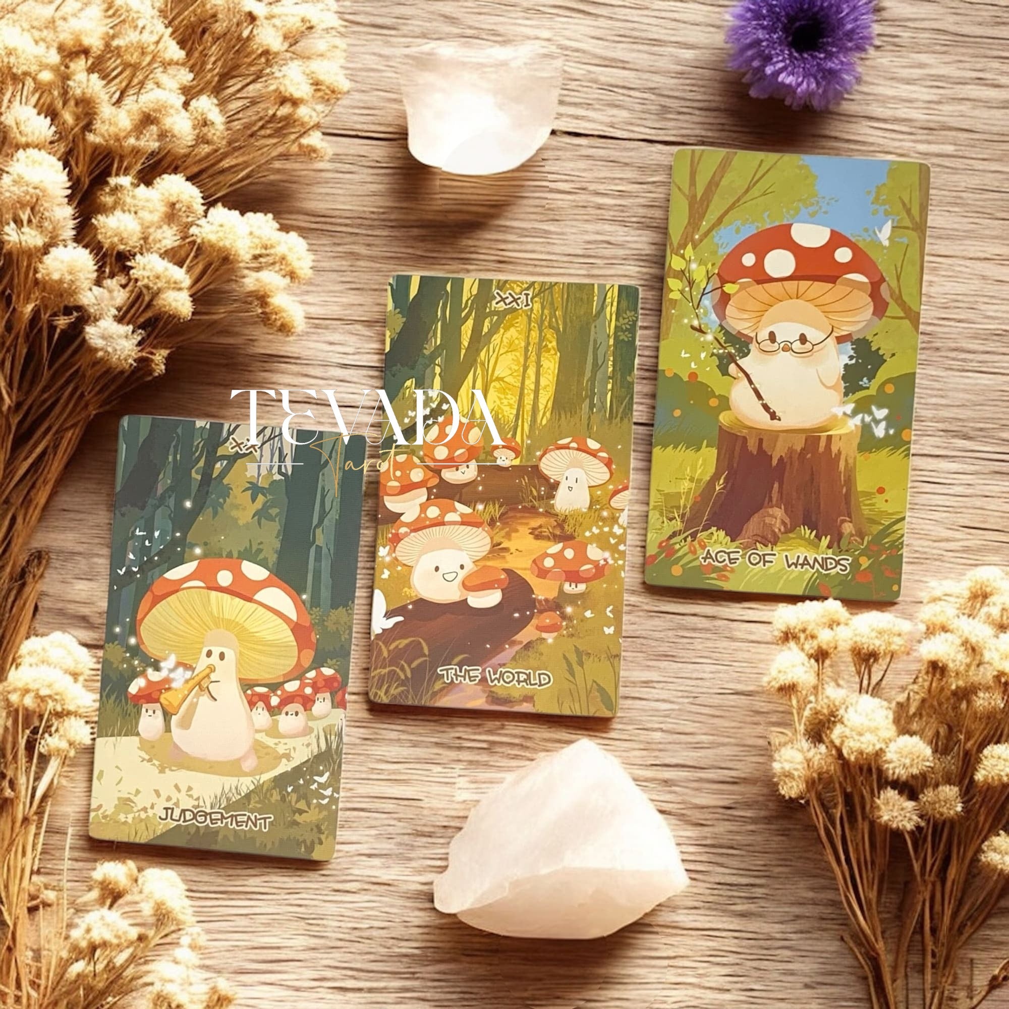 Explore the Mushroom Tarot DELUXE Edition—78 intuitively illustrated cards inspired by the wisdom of nature, guiding you through growth, balance, and spiritual transformation.
