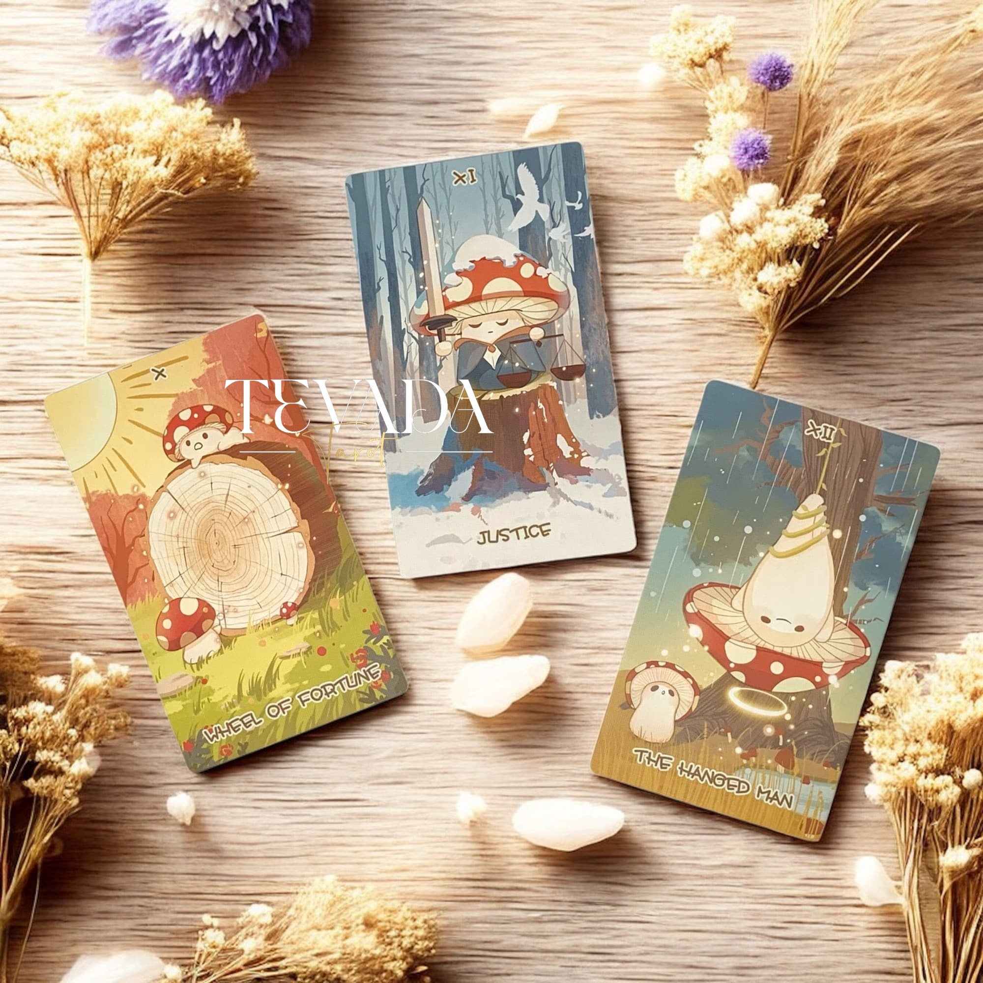 Explore the Mushroom Tarot DELUXE Edition—78 intuitively illustrated cards inspired by the wisdom of nature, guiding you through growth, balance, and spiritual transformation.
