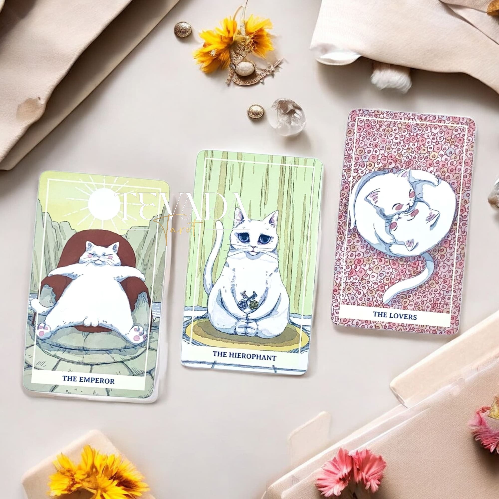 Discover the Nimn White Cat Tarot, a 78-card deck of soft, gentle artistry that brings intuitive guidance, magical clarity, and a soothing touch to every tarot reading.
