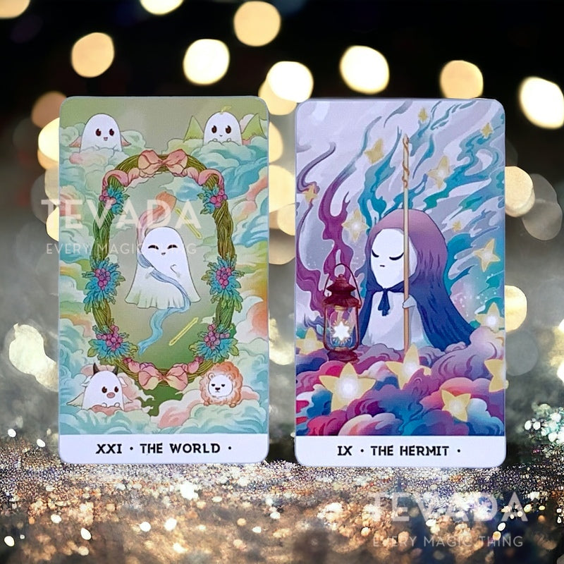 Unlock your intuition with the adorable Orchid Valley Tarot!  This 78-card deck by Cute Orchid company features enchanting stories & wisdom in a charming, portable format. Perfect for beginners & tarot enthusiasts!