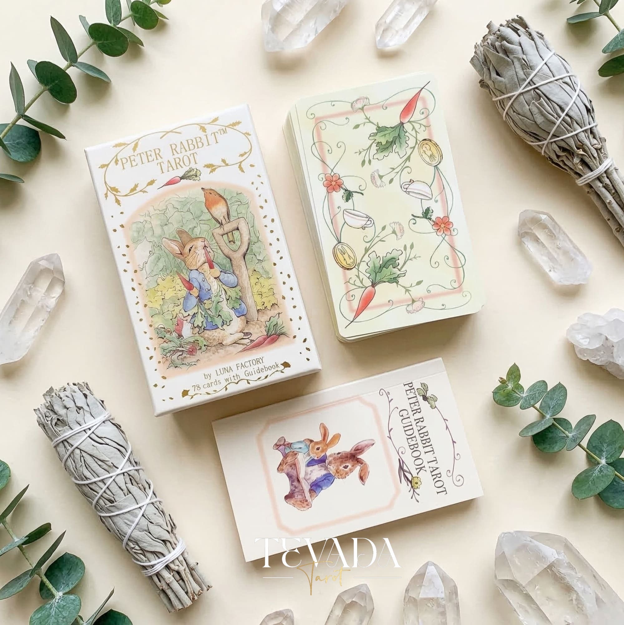 Peter Rabbit Tarot by Luna Factory whimsical nostalgic Indie Tarot cards for gentle self reflection and daily rituals.