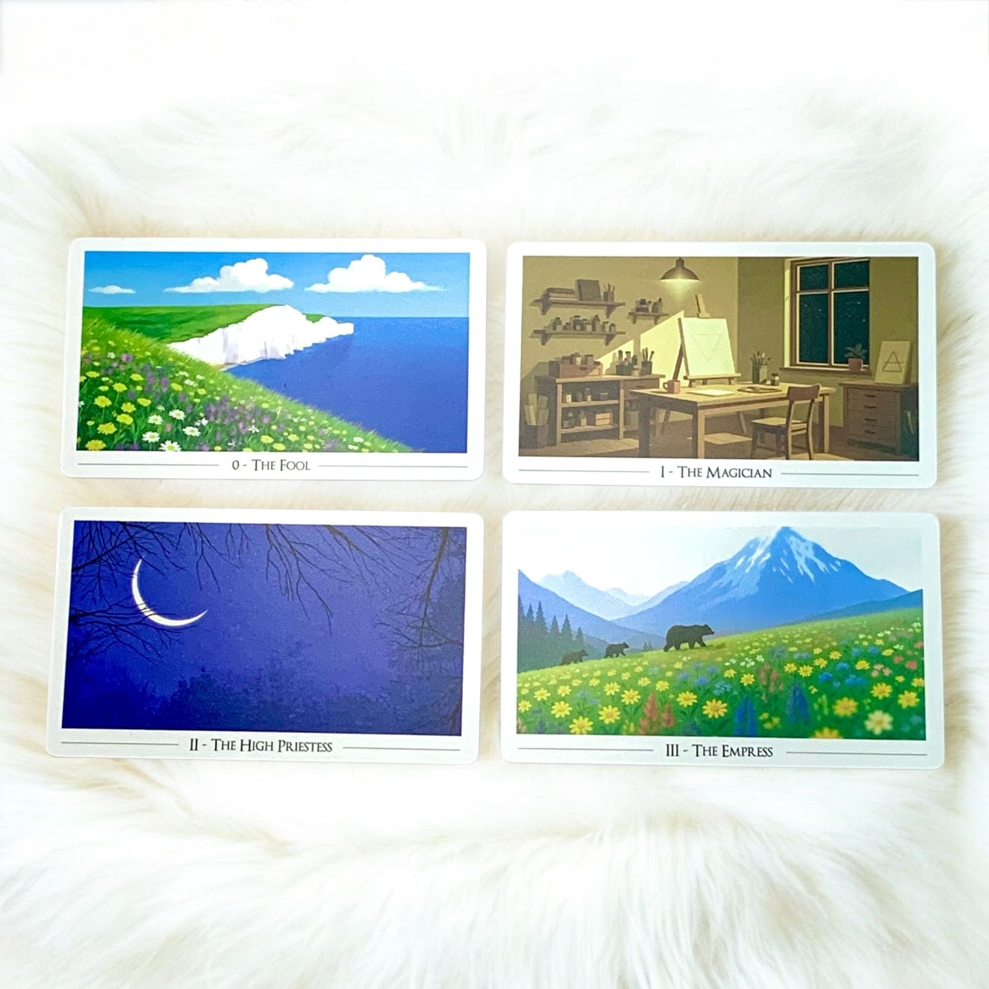 Explore the beauty of tarot through scenic landscapes and calming visuals. The Picturesque Tarot deck blends intuitive guidance with tranquil everyday environments.