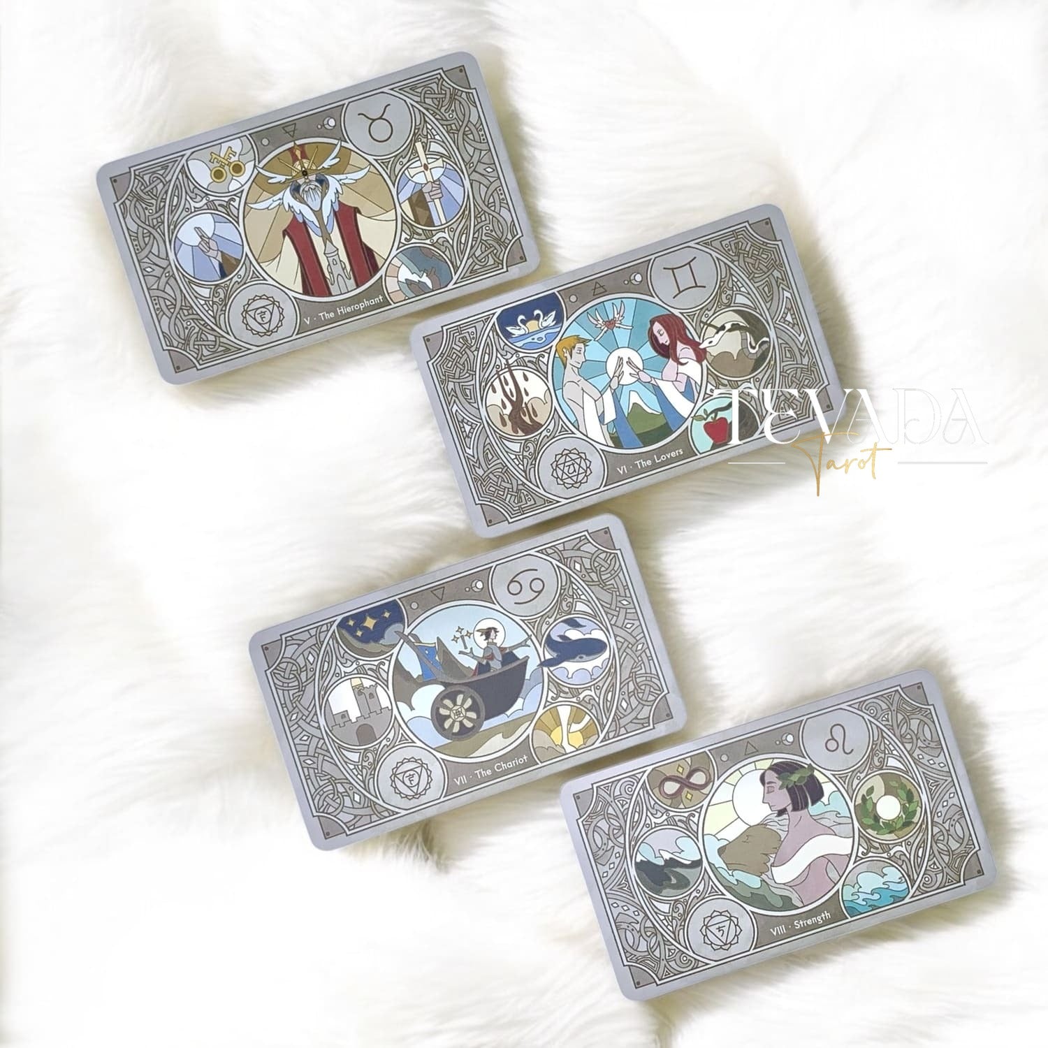 Discover the Sambucus Tarot II, a minimalist Rider-Waite deck with a unique horizontal layout and vintage-inspired box design for intuitive, modern readings.