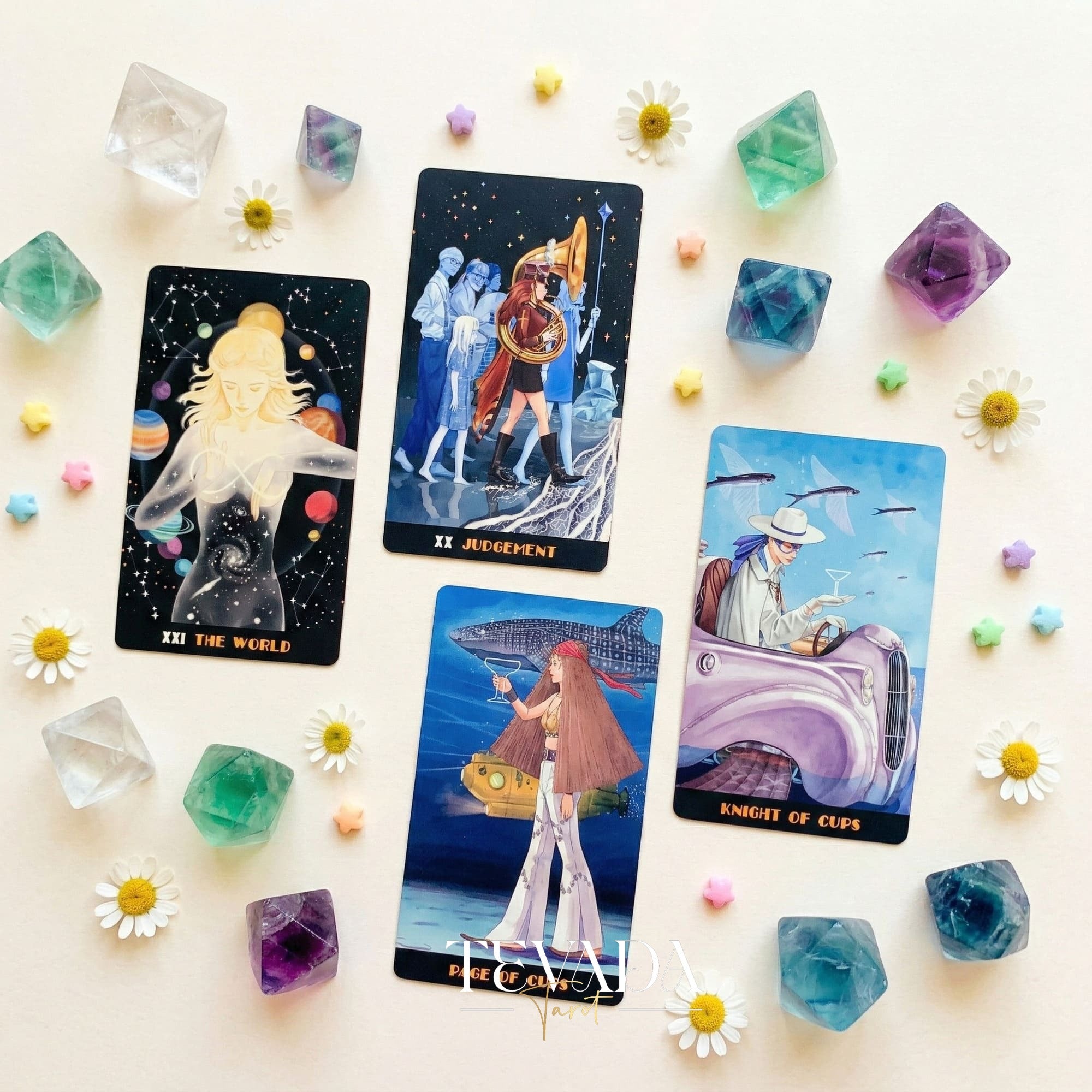 Star Clusters Tarot MILKY WAY Edition baraja de tarot indie celestial para lecturas intuitivas y autorreflexión cósmica