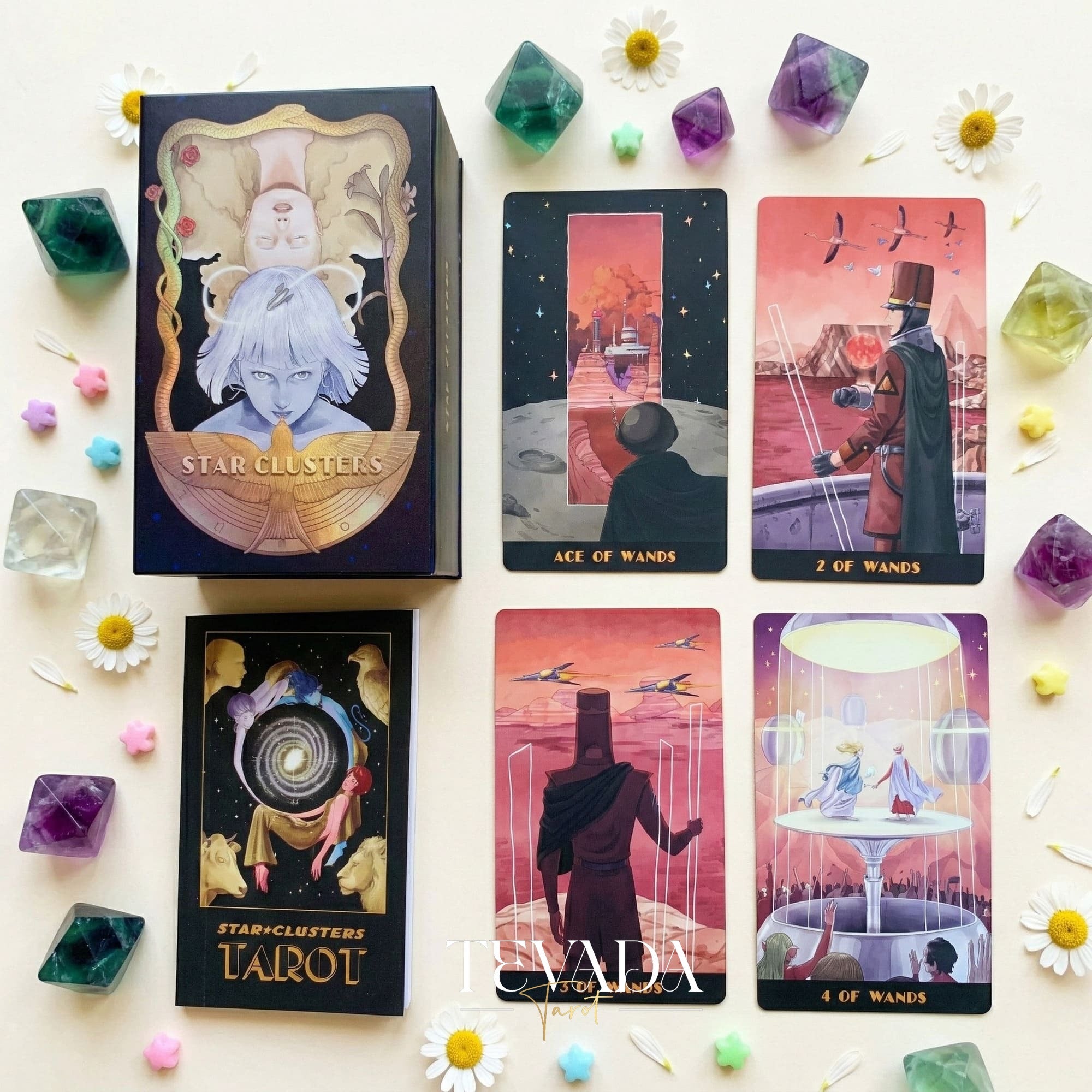 Star Clusters Tarot MILKY WAY Edition baraja de tarot indie celestial para lecturas intuitivas y autorreflexión cósmica