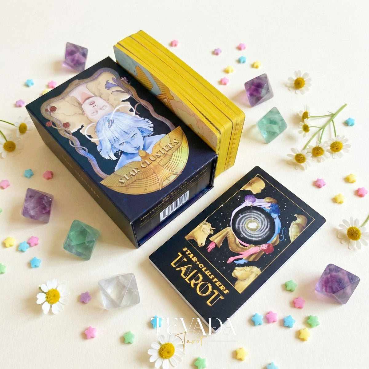 Star Clusters Tarot MILKY WAY Edition baraja de tarot indie celestial para lecturas intuitivas y autorreflexión cósmica